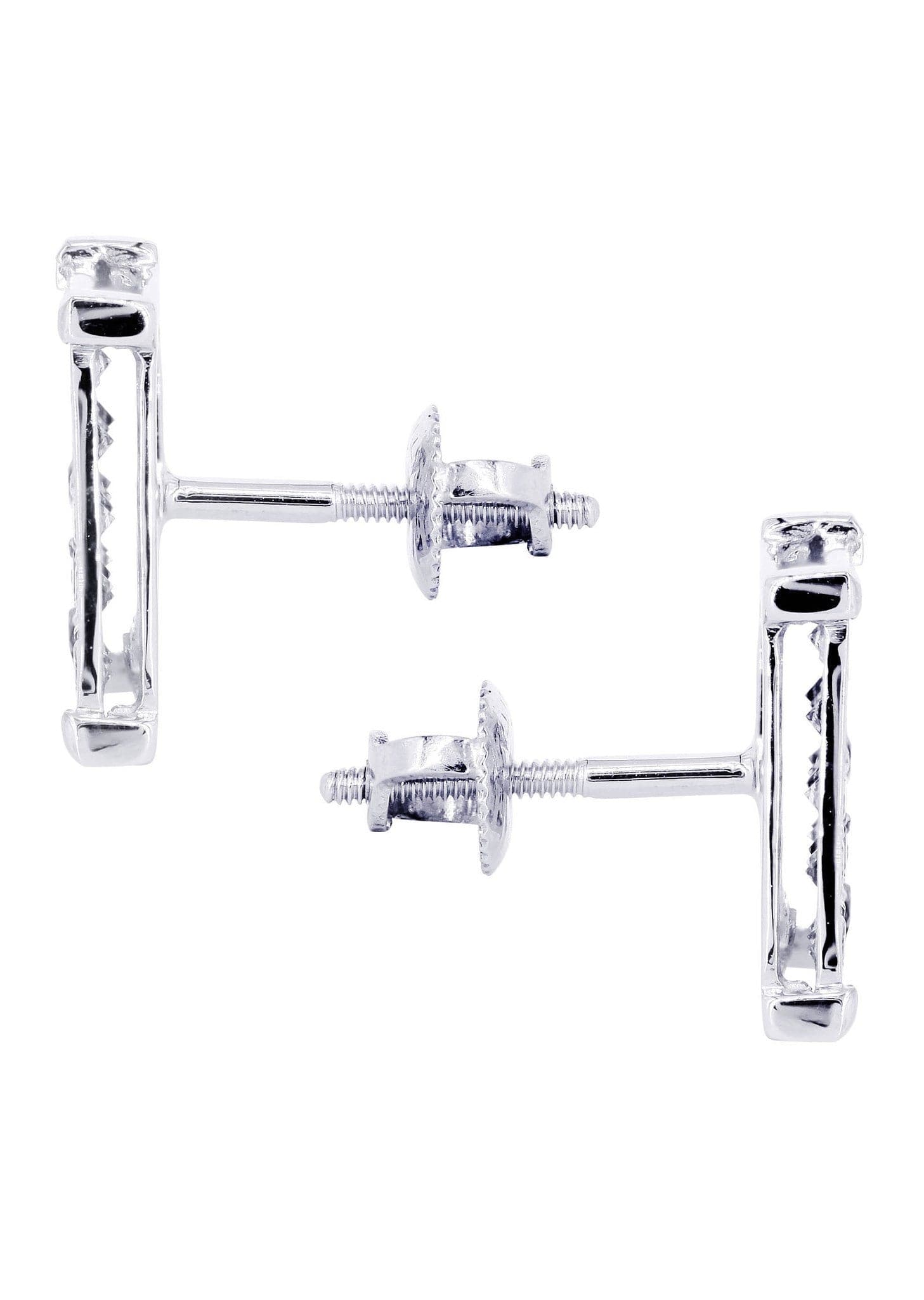 0.67 Carat Diamond Stud Earrings for Men in 14K White Gold – Perfect for Gifts, Weddings & Special Occasions