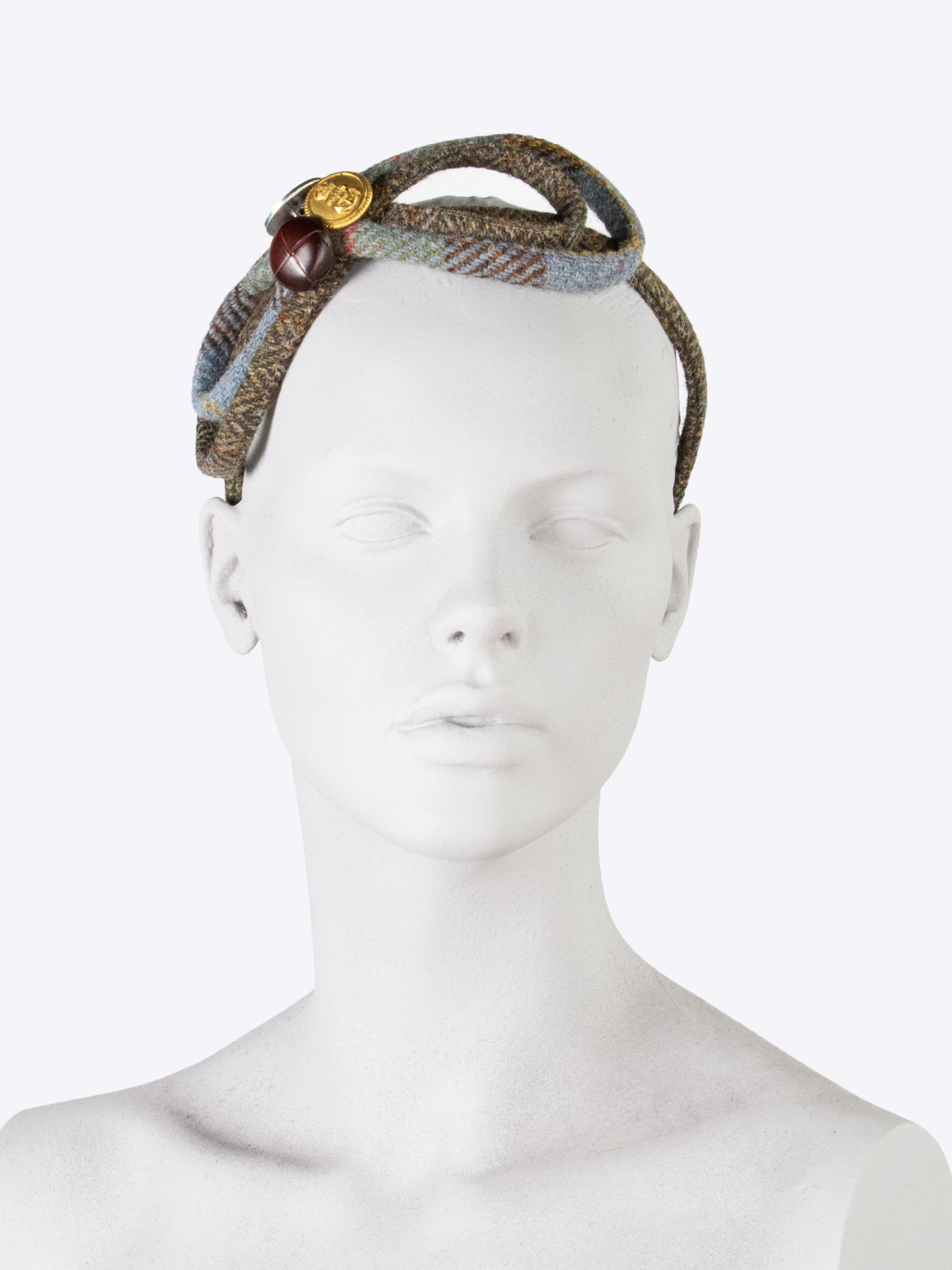 Figure 8 Headband - Moss Green & MacLeod Tartan Style | Comfortable Non-Slip Hair Accessory for Women | Perfect for Yoga, Workouts, and Everyday Wear