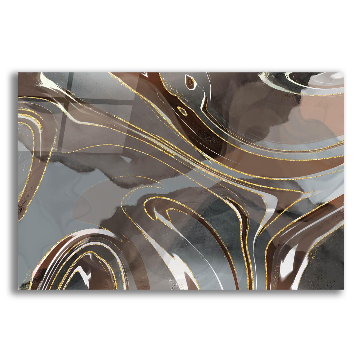 Durango Valley Acrylic Glass Wall Art by Delores Naskrent - 24x16 Inches Modern Abstract Painting for Living Room, Bedroom & Office Decor