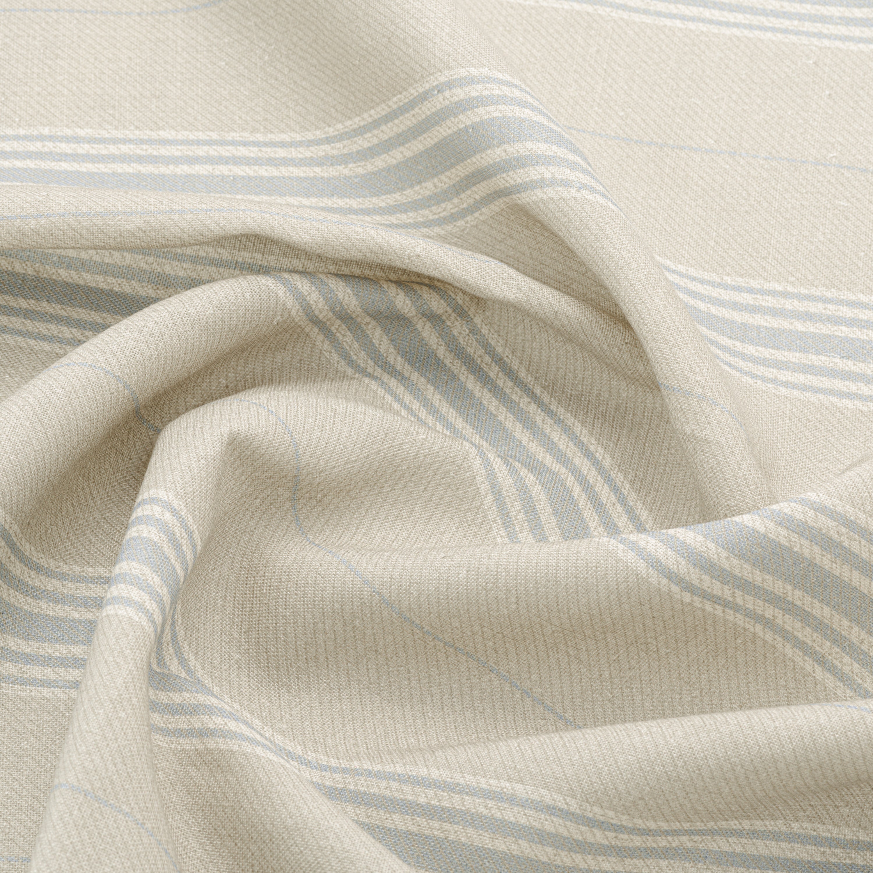 Vallon Stripe Linen Fabric - Old Blue Sample Textile for Home Decor, Upholstery & DIY Crafts | Premium Quality Linen Material for Curtains, Pillows & Table Runners