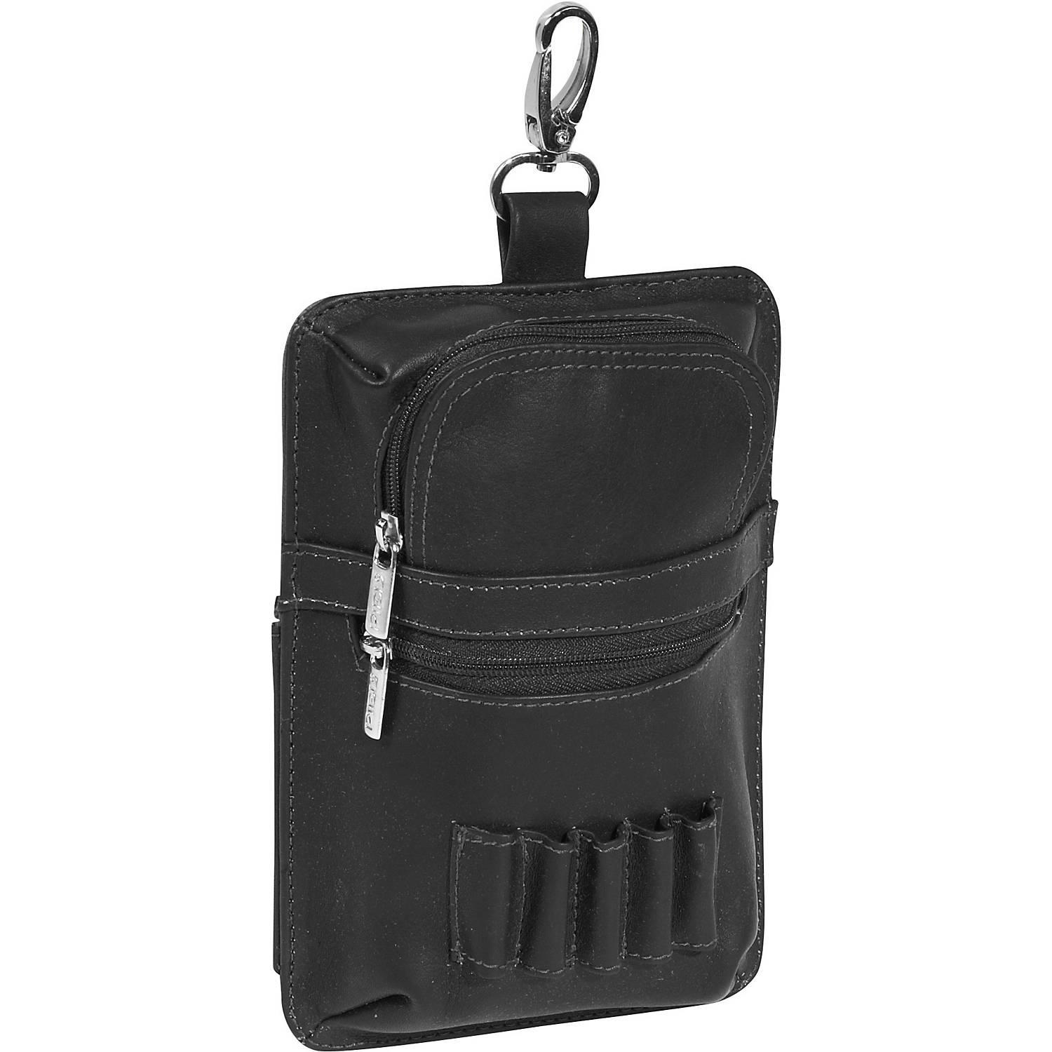 Premium Piel Leather Golf Pouch - All-in-One Golf Accessory Organizer for Balls, Tees & Valuables | Perfect for Golfers & Country Club Members