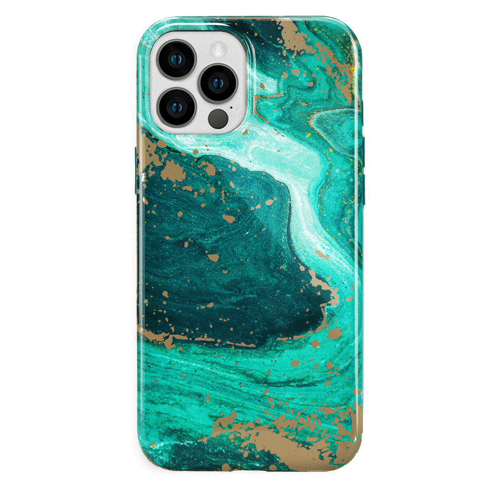 Premium Emerald Marble iPhone Case - Elegant Protective Cover for iPhone [Model] - Perfect for Daily Use, Travel & Gifting