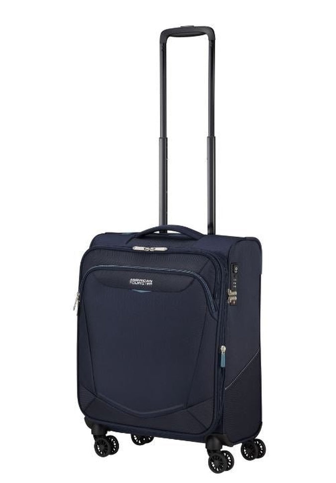 American Tourister SummerRide Spinner Carry-On Luggage - Lightweight & Durable Suitcase for Travel, Business Trips, and Weekend Getaways