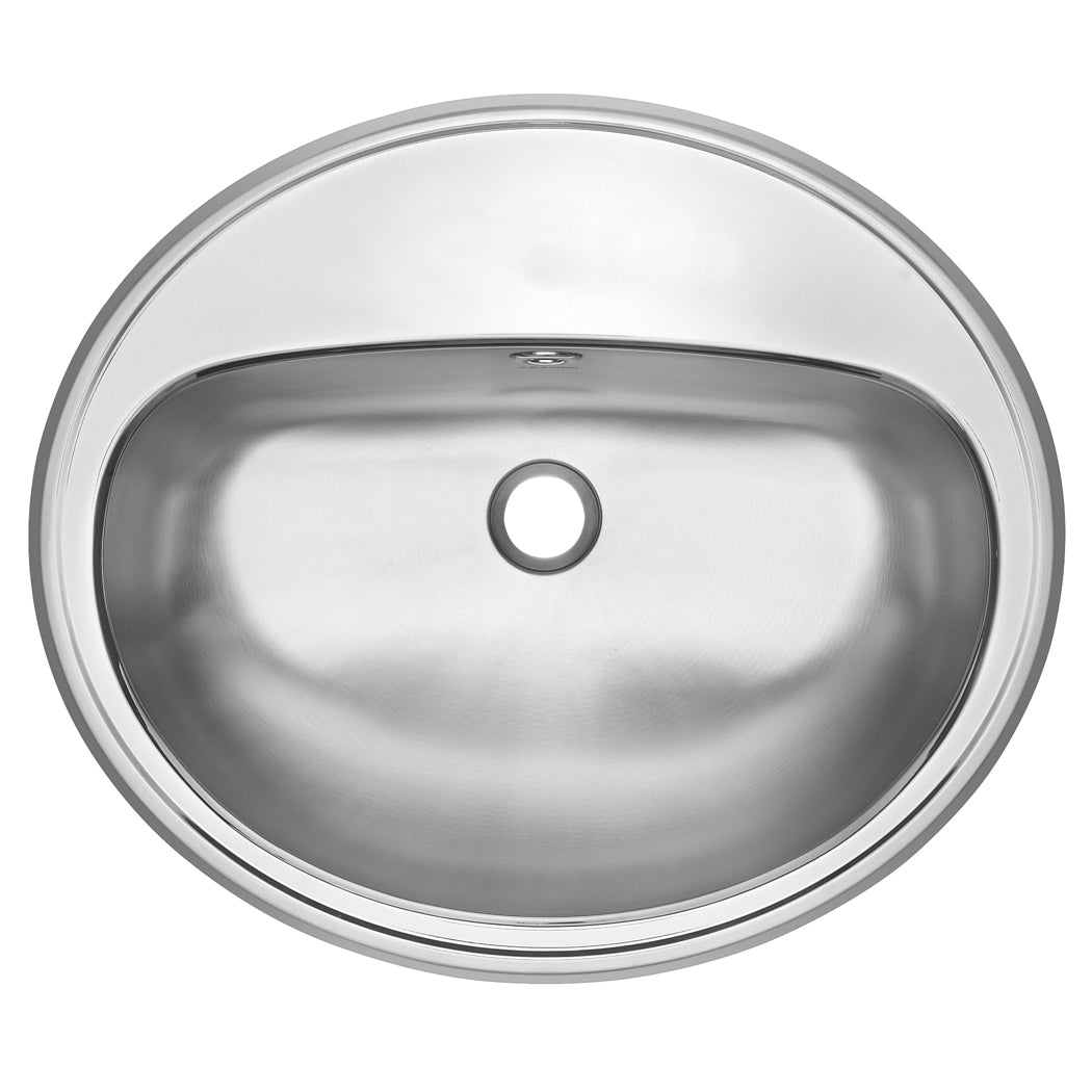 Franke OV1821 5 3 Stainless Steel 3-Hole Drop-In Bathroom Sink - Durable & Stylish for Modern Bathroom Vanities (Perfect for Home Renovation & Commercial Use)