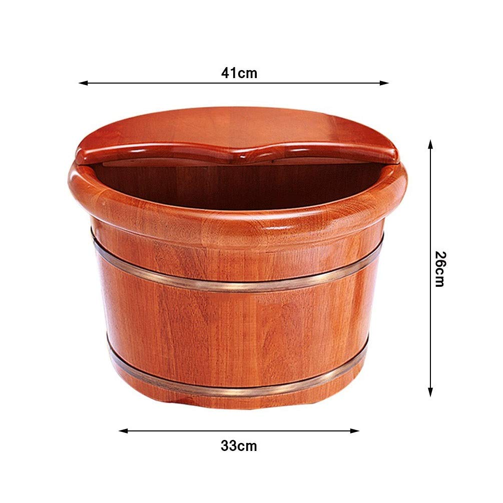 Wooden Foot Bath Massager & Sauna Bucket - Natural Wood Foot Spa Tub for Relaxation, Detox & Pain Relief | Perfect for Home Spa, Aromatherapy & Stress Relief