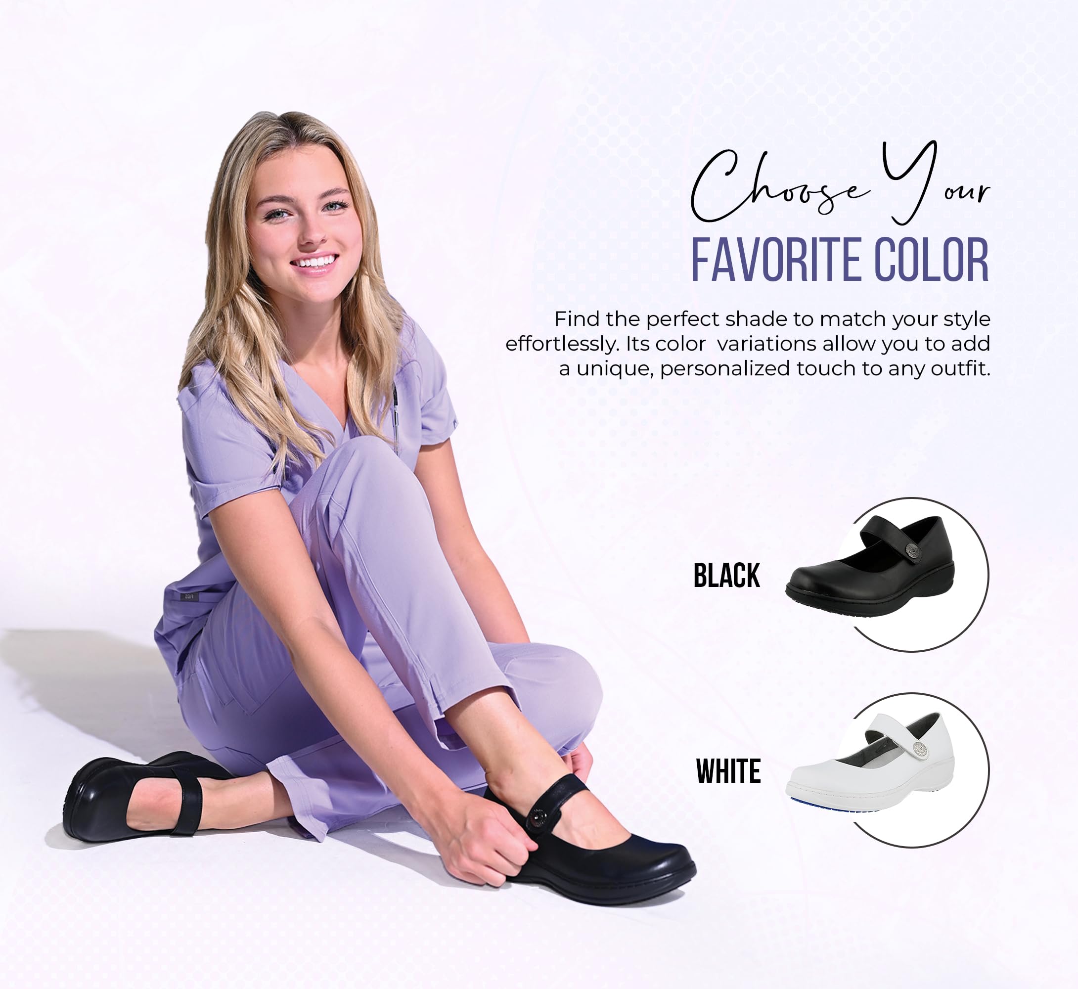 Spring Step Women's Wisteria Slip-Resistant Work Shoes - Comfortable & Durable Non-Slip Shoes for Nurses, Waitresses & Healthcare Professionals