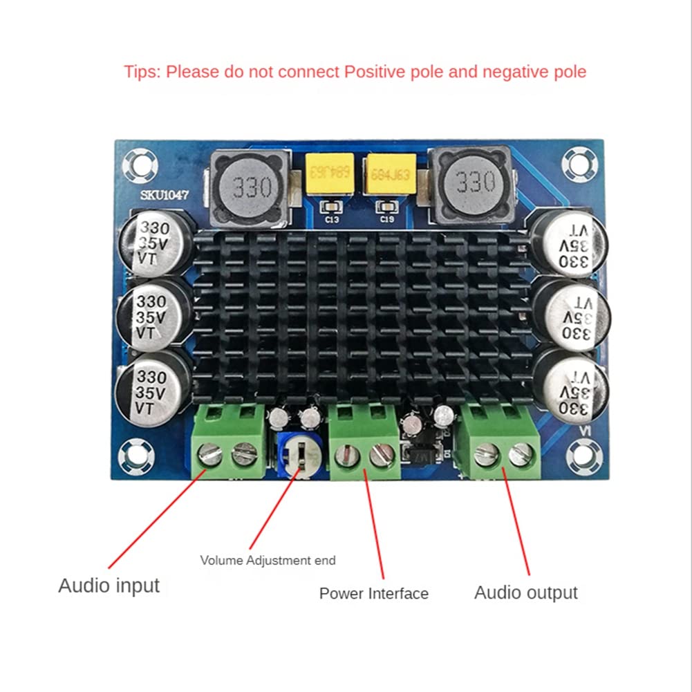 ADRIUO 100W TPA3116D2 Digital Audio Power Amplifier Board - Class D DC 12V-26V Sound Amplifier Module for Home Theater, Car Audio & DIY Speaker Projects