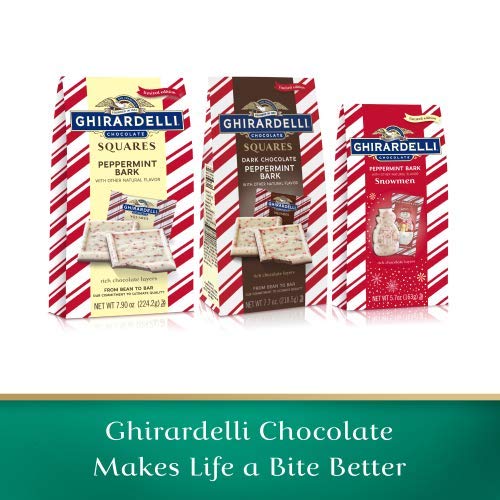 Ghirardelli Limited Edition Dark Chocolate Sea Salt Caramel Snowmen Holiday Bag - Premium Holiday Gift for Christmas, Party Favors & Winter Treats