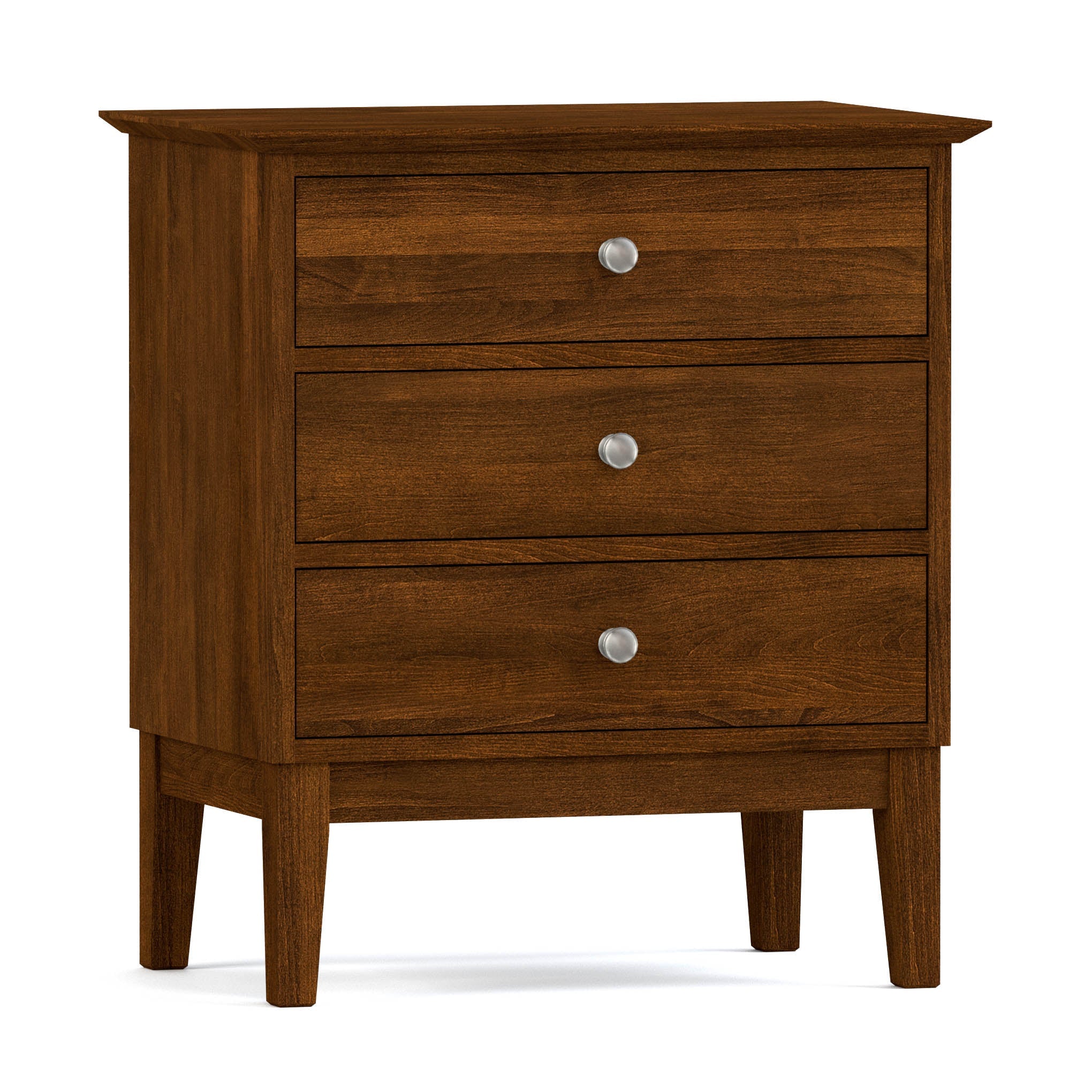 Gable Road 3-Drawer Nightstand - Modern Bedside Table with Storage for Bedroom, Living Room, or Office