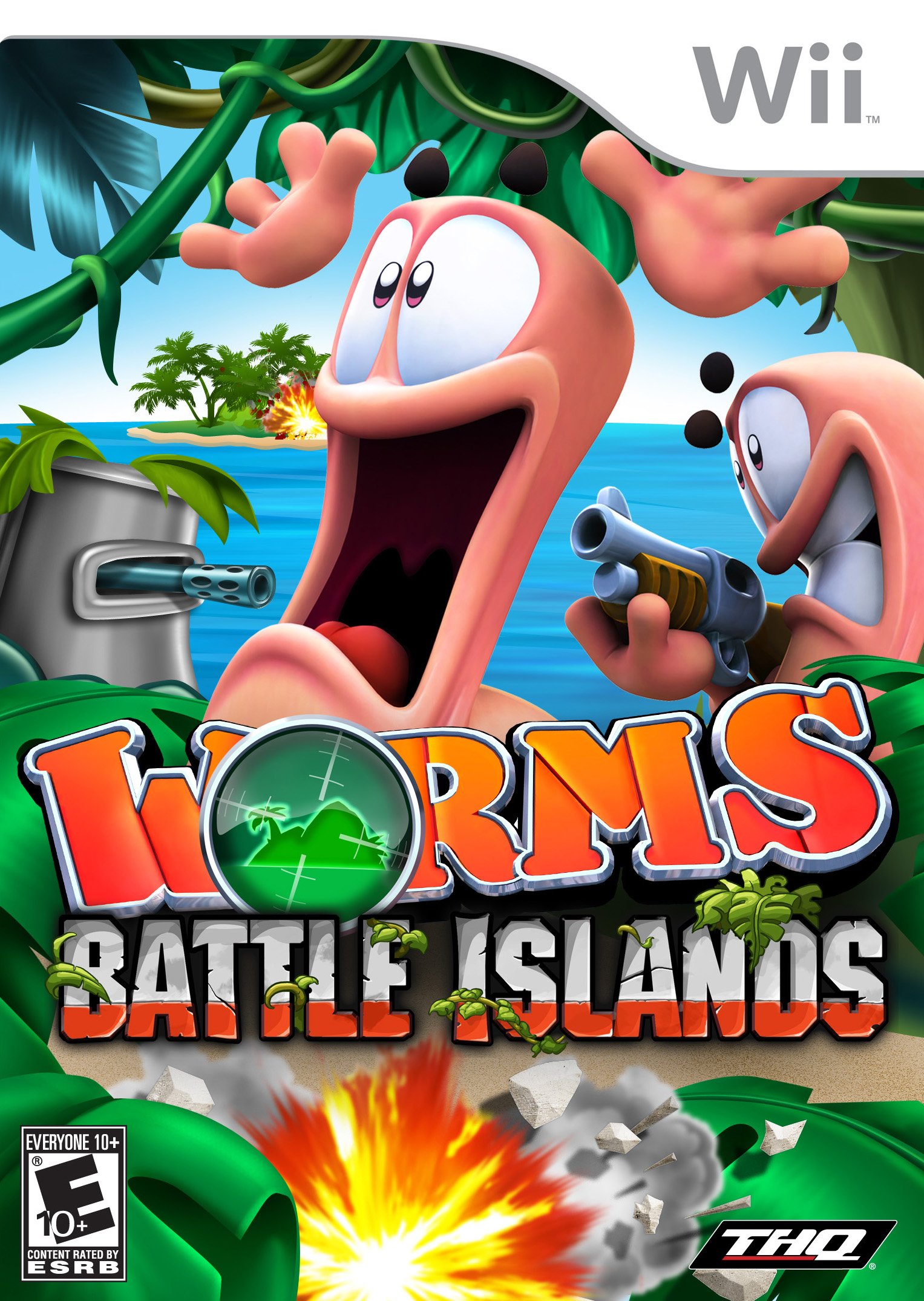 Worms Battle Island - Fun Multiplayer Game for Nintendo Wii | Family & Party Entertainment
