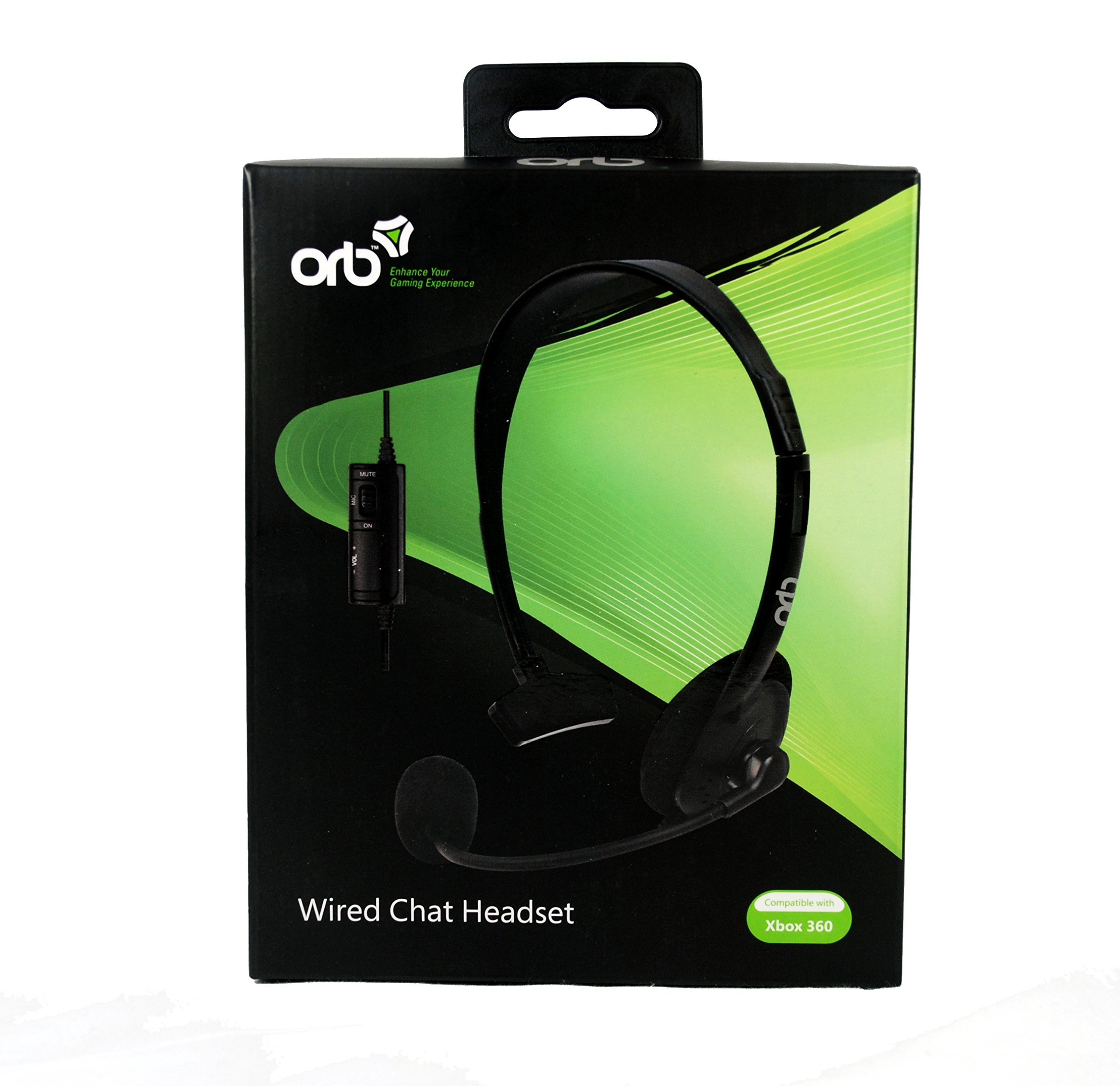ORB Wired Gaming Headset for Xbox 360 - Black Noise Cancelling Headphones with Mic for Online Multiplayer & Chat - Perfect for FPS, RPG & Battle Royale Games