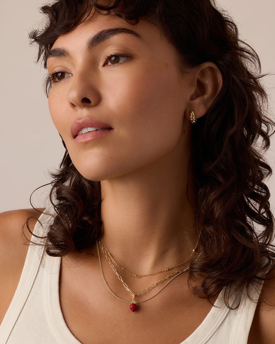 Strawberry Parker Charm Necklace - Cute & Dainty Jewelry for Women & Girls - Perfect for Valentine's Day, Birthday Gifts & Everyday Wear