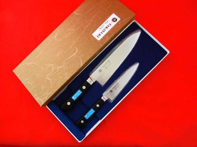 Sakai Takayuki INOX Molybdenum Stainless Steel 2-Piece Knife Set - Professional Chef & Kitchen Knives for Cooking, Slicing & Food Prep
