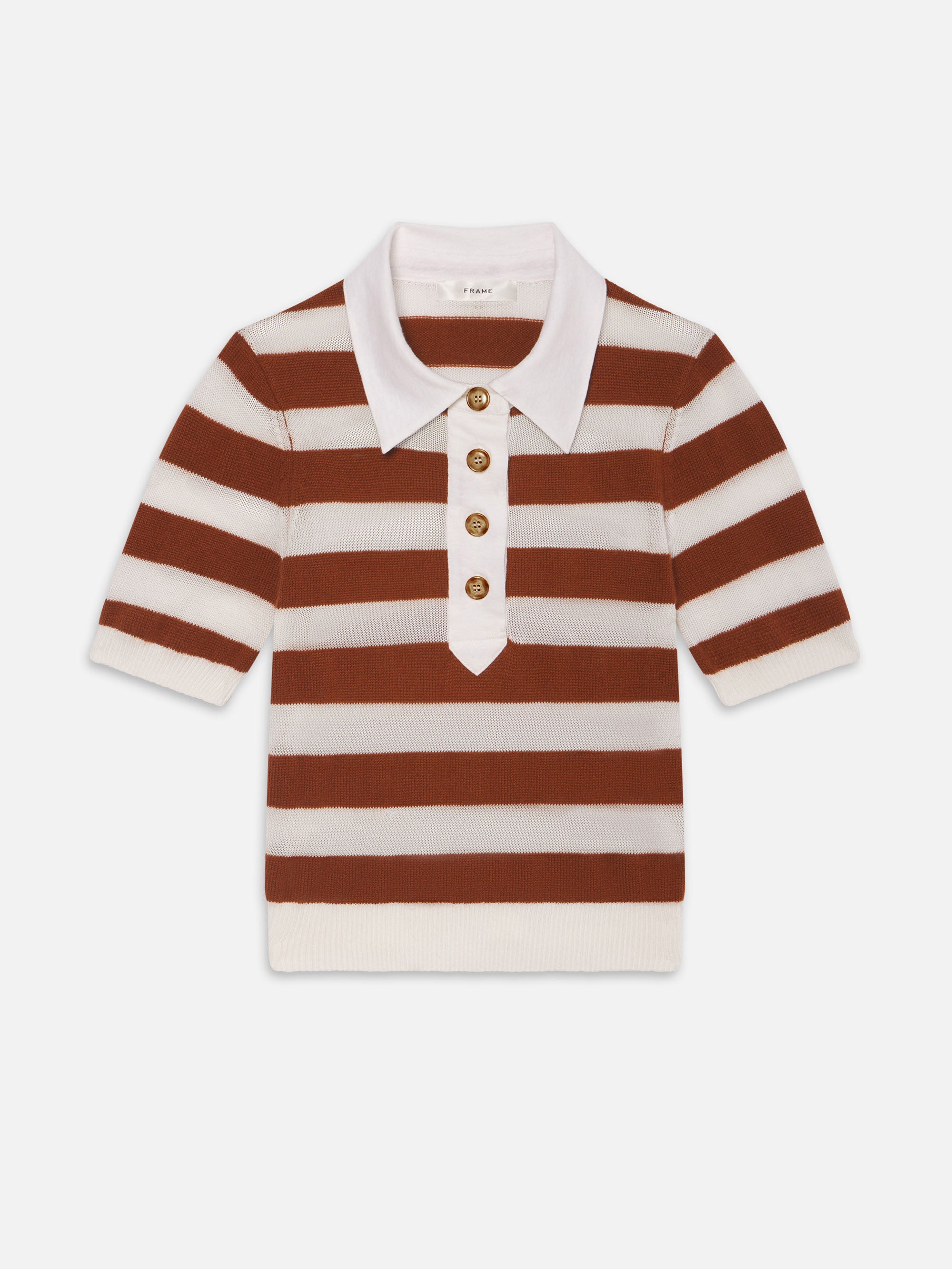 Bold Stripe Polo Shirt for Men - Stylish Chestnut Multi Color Casual Wear - Perfect for Office, Golf & Outdoor Activities
