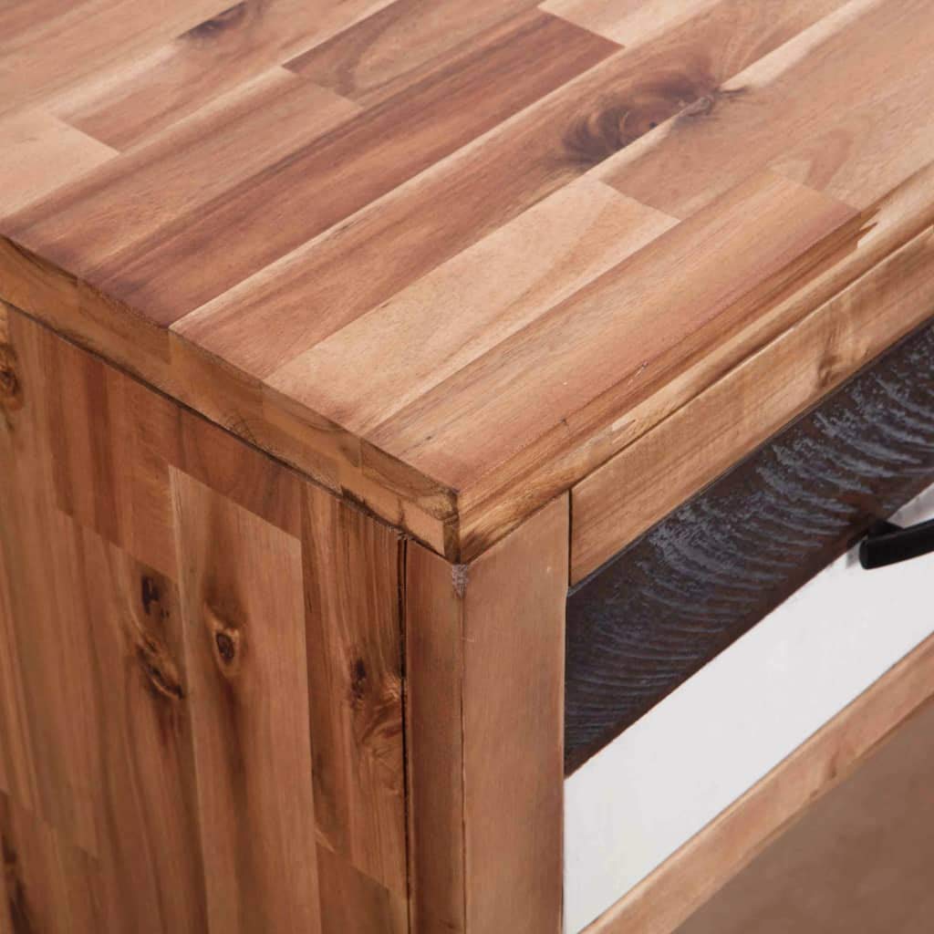 Modern Acacia Wood Console Table with Drawers - Entryway, Living Room, Bedroom Side Table - Multi-Functional for Home Office, Balcony & Coffee Table - Easy Assembly Solid Wood Furniture for Stylish Decor