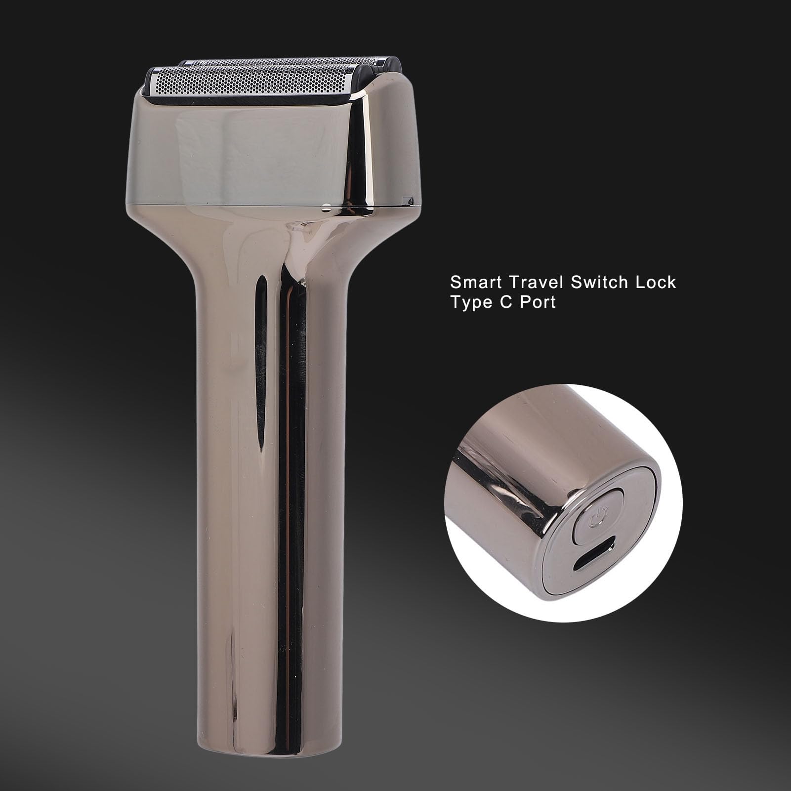 Premium USB-C Rechargeable Electric Razor for Men - Digital Display, Dual Blade System - Portable Travel Trimmer for Face & Beard Grooming - Perfect for Home, Office, Car & Travel Use