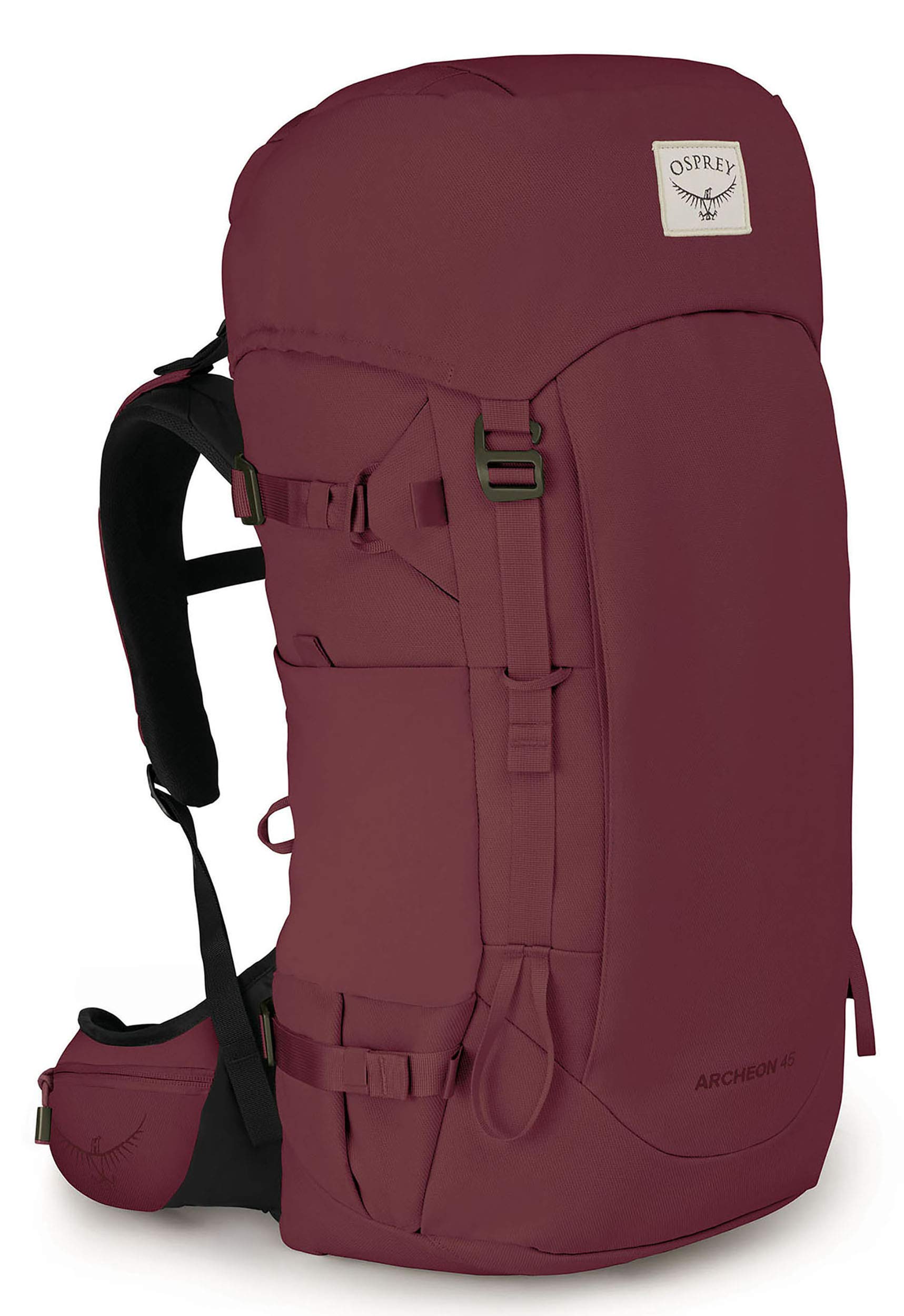 Osprey Archeon 45 Women's Hiking Backpack - Mud Red, WM/L Size - Durable Travel & Outdoor Adventure Backpack for Camping, Trekking & Day Trips