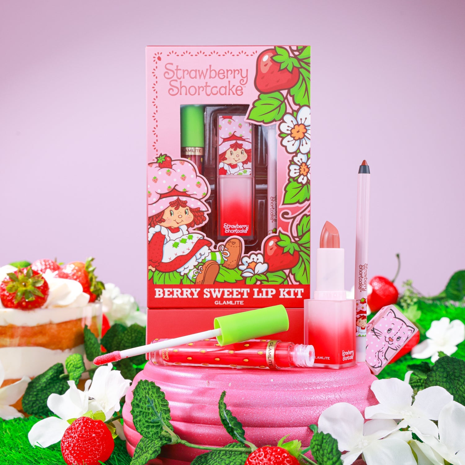 Strawberry Shortcake Berry Sweet Lip Kit - Gloss & Balm Set for Soft, Hydrated Lips | Perfect for Everyday Wear, Date Night & Special Occasions
