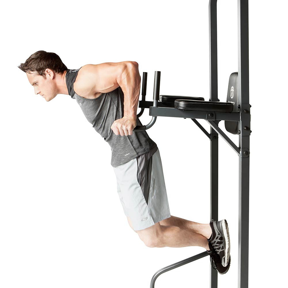 Marcy Power Tower TC 3515 - Adjustable Dip Station for Home Gym, Pull Up Bar & Push Up Stand - Perfect for Strength Training & Bodyweight Exercises at Home