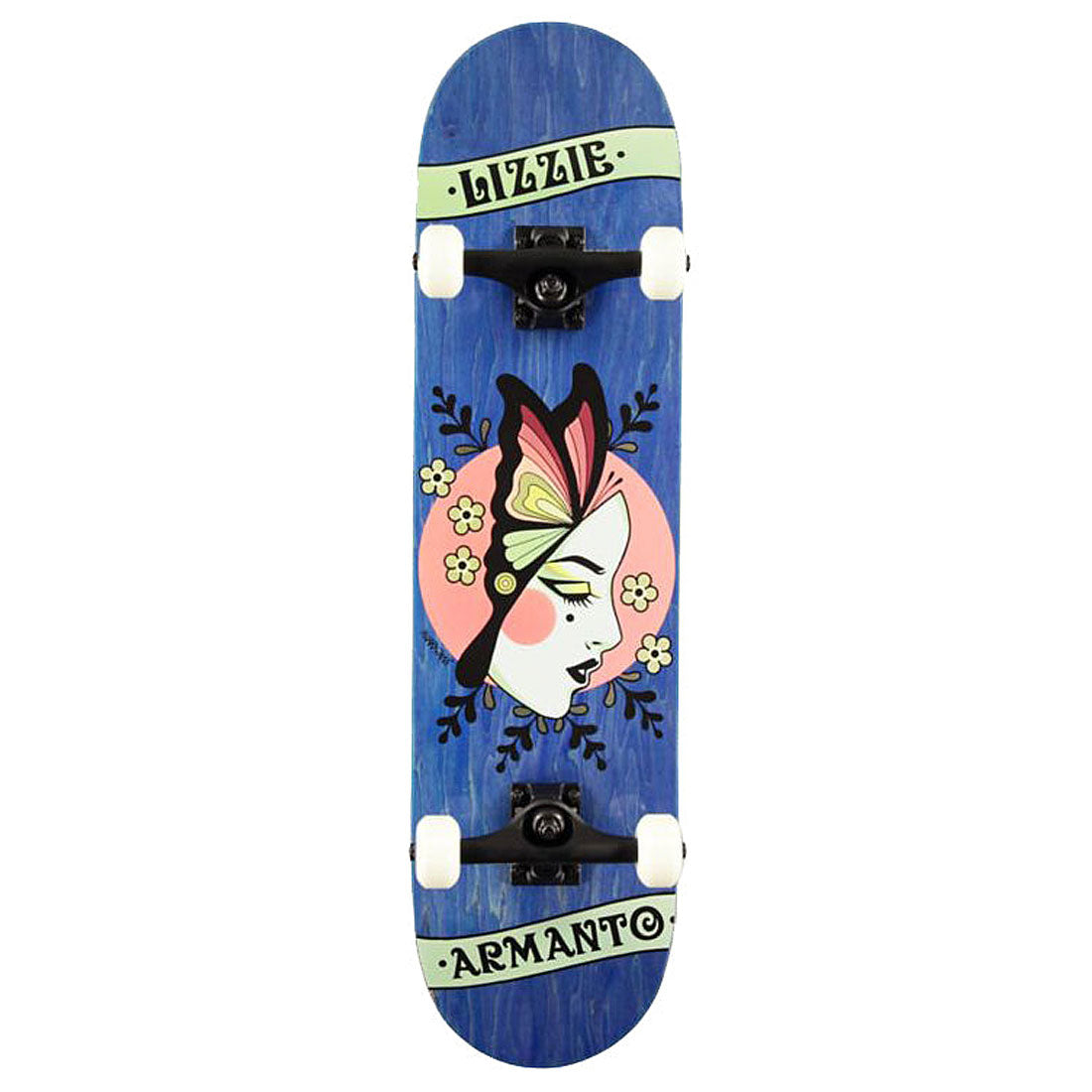 Birdhouse Level 3 Complete Armanto Butterfly 8.0 Skateboard - Blue Deck with Premium Components - Perfect for Street Skating & Park Tricks