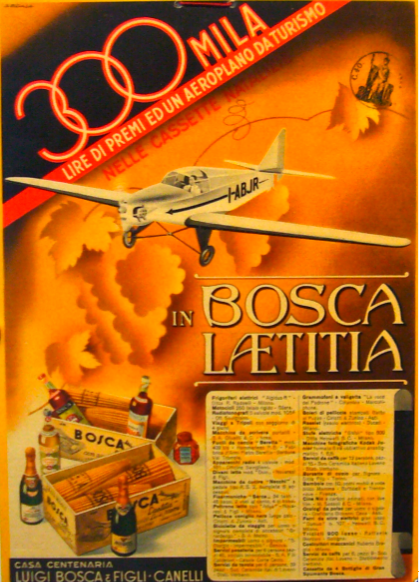 Vintage 1940 Original Italian Carton 300 Mila Advertisement Poster - Framed Retro Wall Art for Home, Office & Cafe Decor