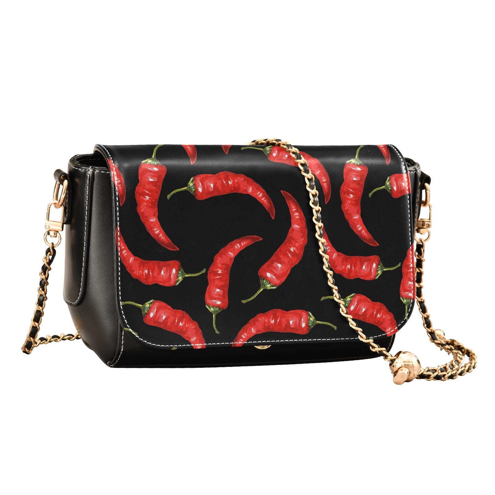 Women's Red Chili Leather Crossbody Bag - Work & Daily Use Purse