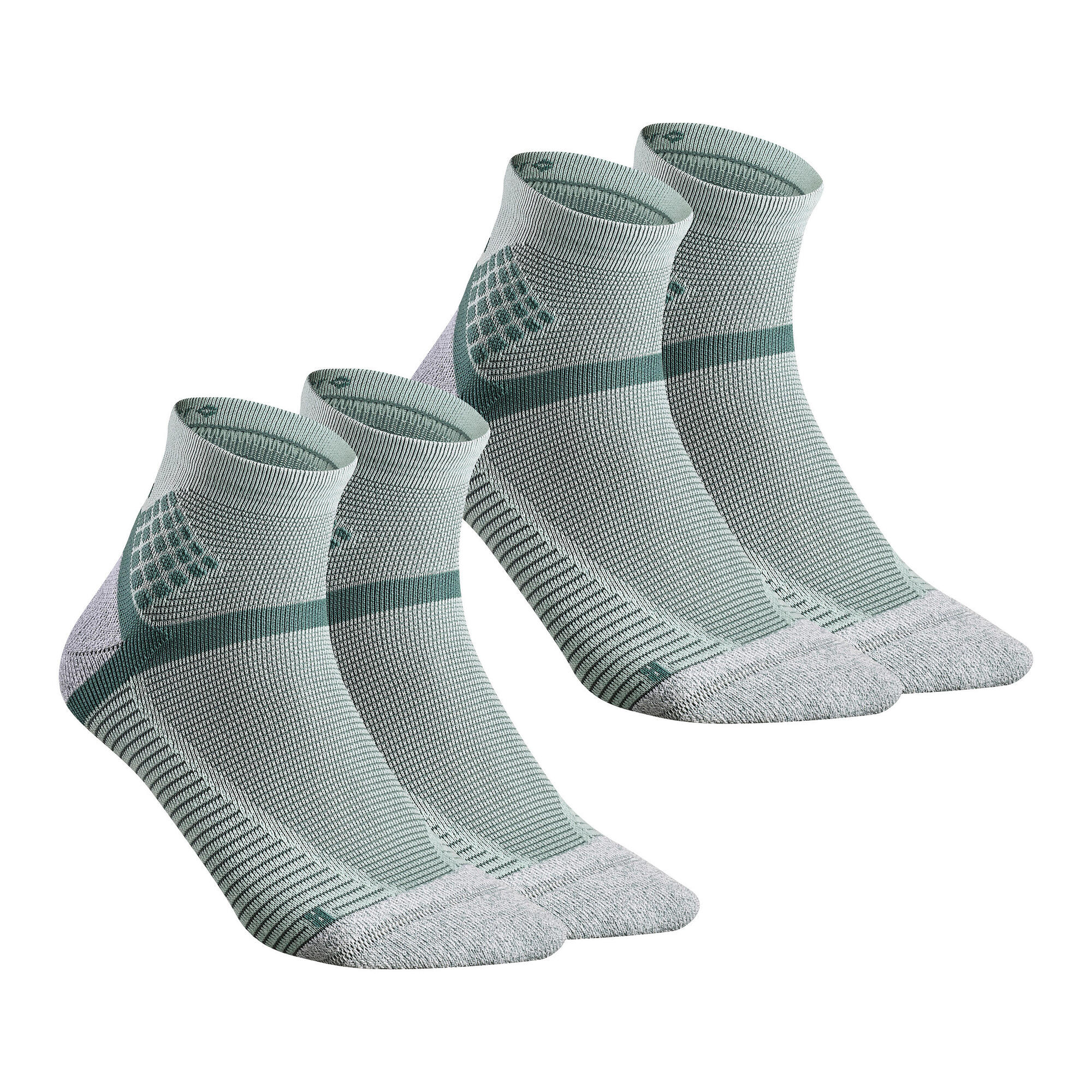 Quechua Hike 900 Hiking Socks - 2 Pairs of Moisture-Wicking Trekking Socks for Men & Women - Perfect for Backpacking, Trail Running & Outdoor Adventures