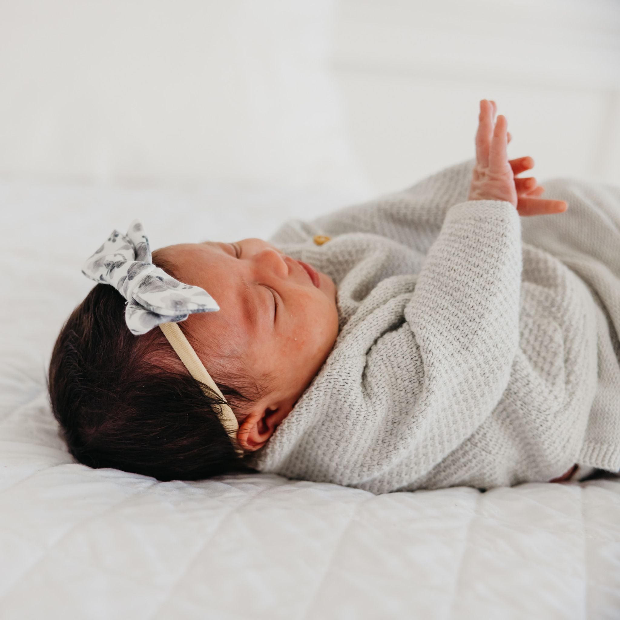 Classic Baby Bow Headband for Girls - Elegant Rowan Hair Accessory for Newborn, Infant & Toddler - Perfect for Photos, Parties & Special Occasions