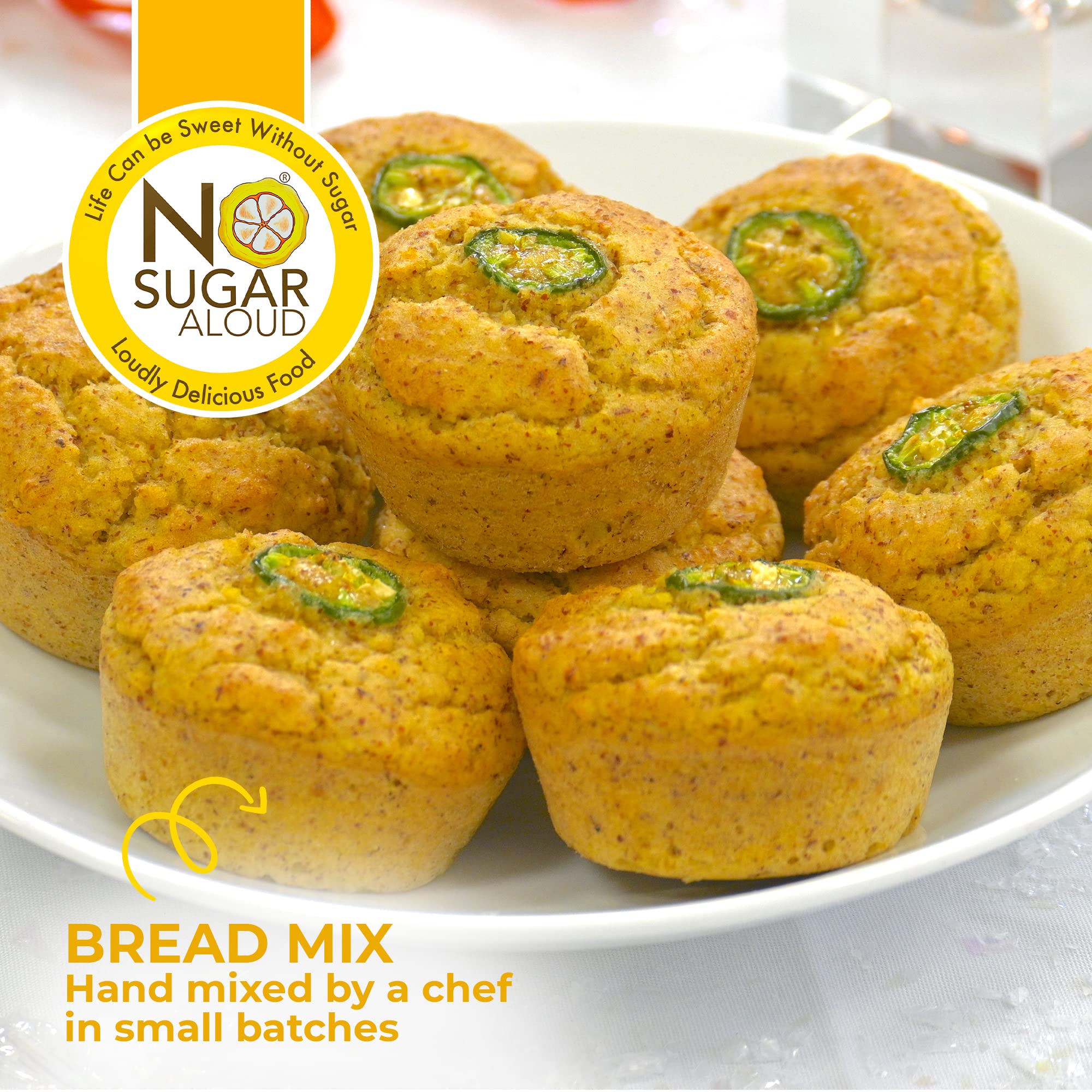 Low Carb Corn-Free Corn Bread Mix - Gluten-Free, Plant-Based Keto Bread Mix with High Protein & Fiber | Dairy-Free, Paleo-Friendly, No Artificial Flavors or Added Sugar | Perfect for Keto Diet, Weight Loss & Healthy Breakfast | 9.4 oz Pack