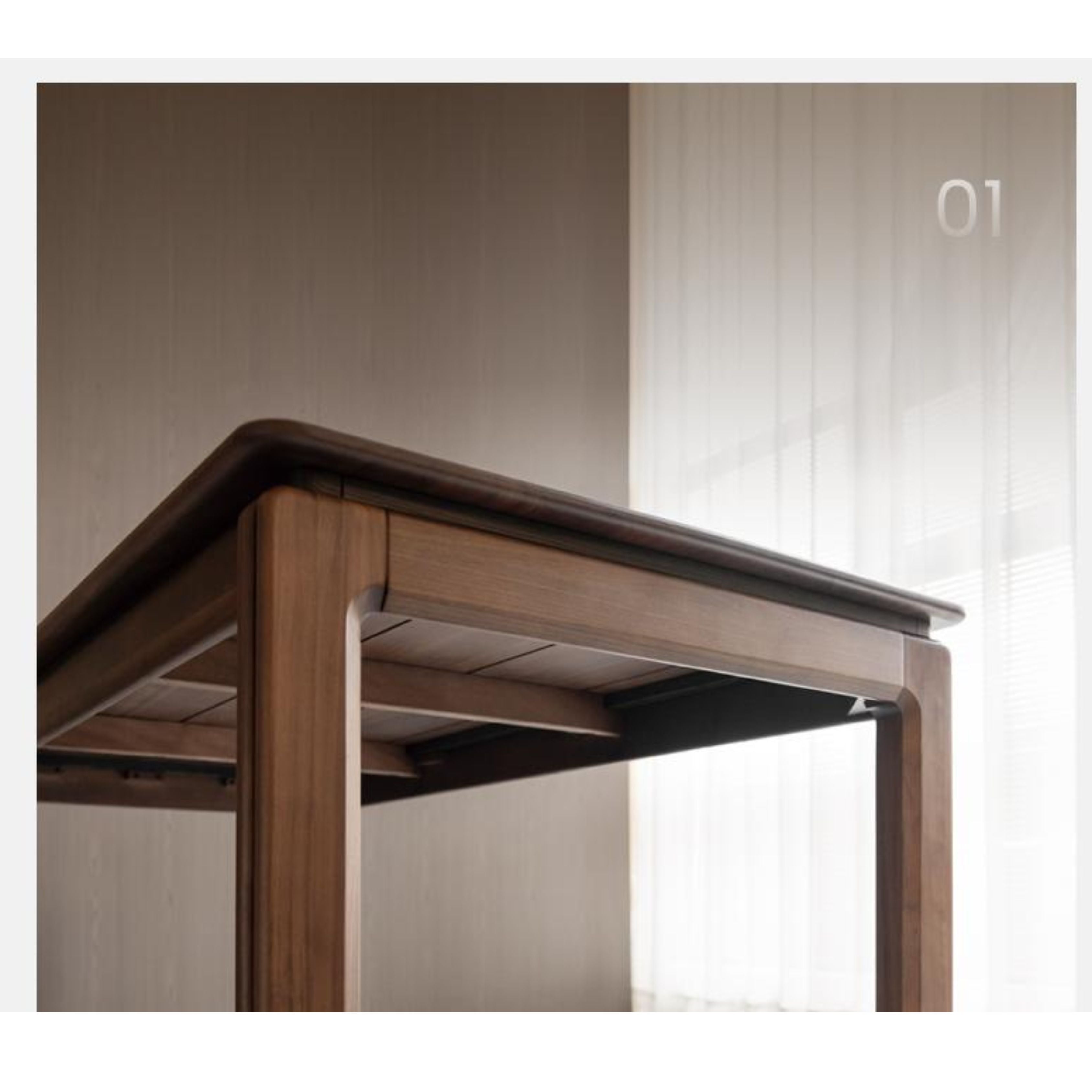 Solid Oak Wood Dining Table - Light Luxury Modern Design for Dining Room, Kitchen, or Open Space - Perfect for Family Gatherings & Dinner Parties