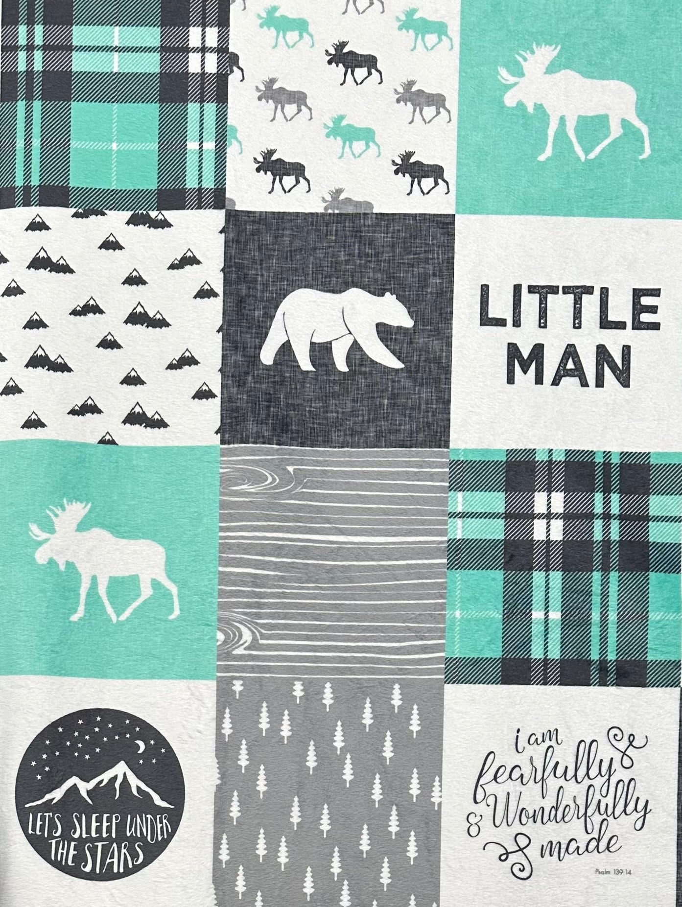 Kids' 40x60 Inch Minky Blanket - Soft Patchwork Star Design with Pillowcase for Cozy Sleep | Perfect for Bedtime, Nursery, and Travel