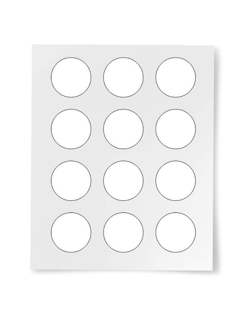 Digiorange® 2 Inch Round White Sticker Labels for Laser & Inkjet Printers - 12 Per Sheet, 1000 Sheets (12000 Labels) - Perfect for Address Labels, Jar Labels & Organization Stickers