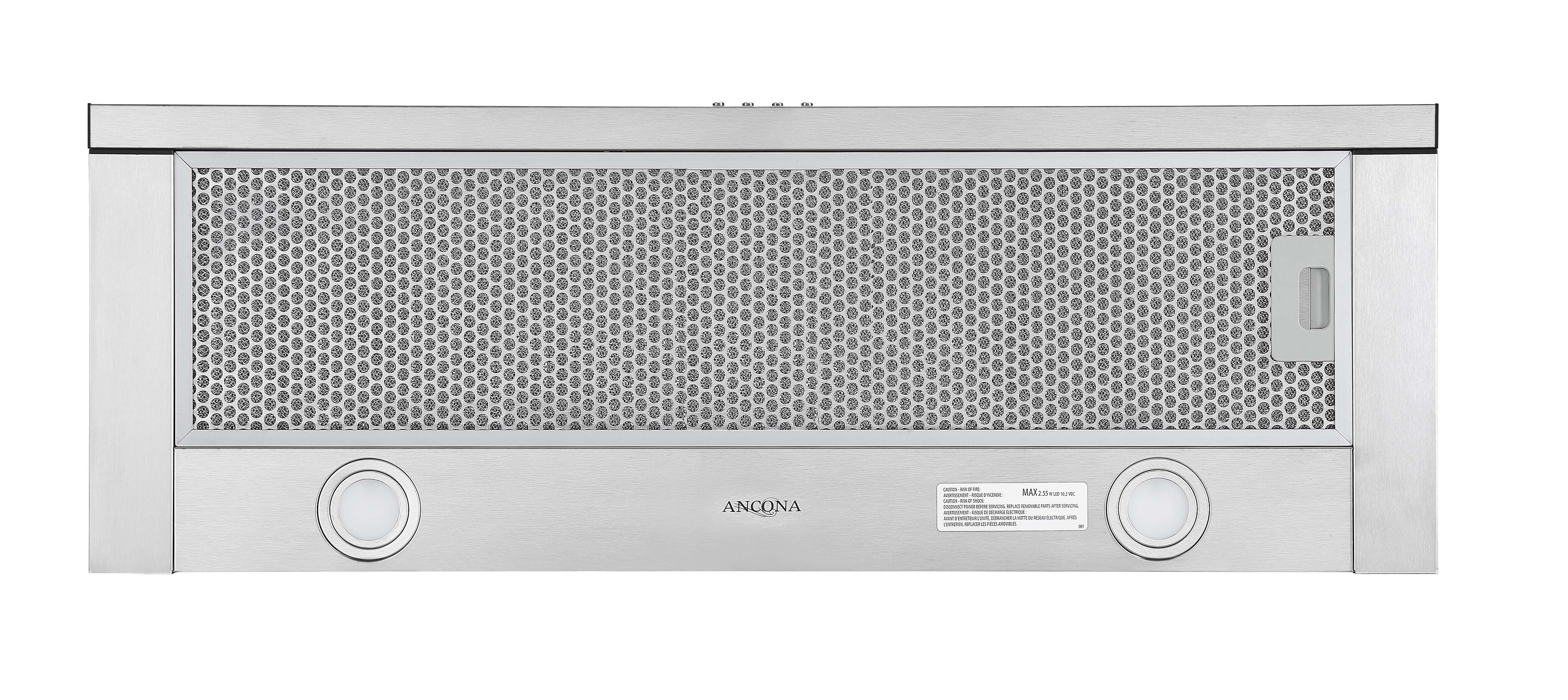 Forte 436 36-Inch Stainless Steel Slide-Out Range Hood - Powerful Ventilation for Kitchen, Cooking, and Smoke Removal