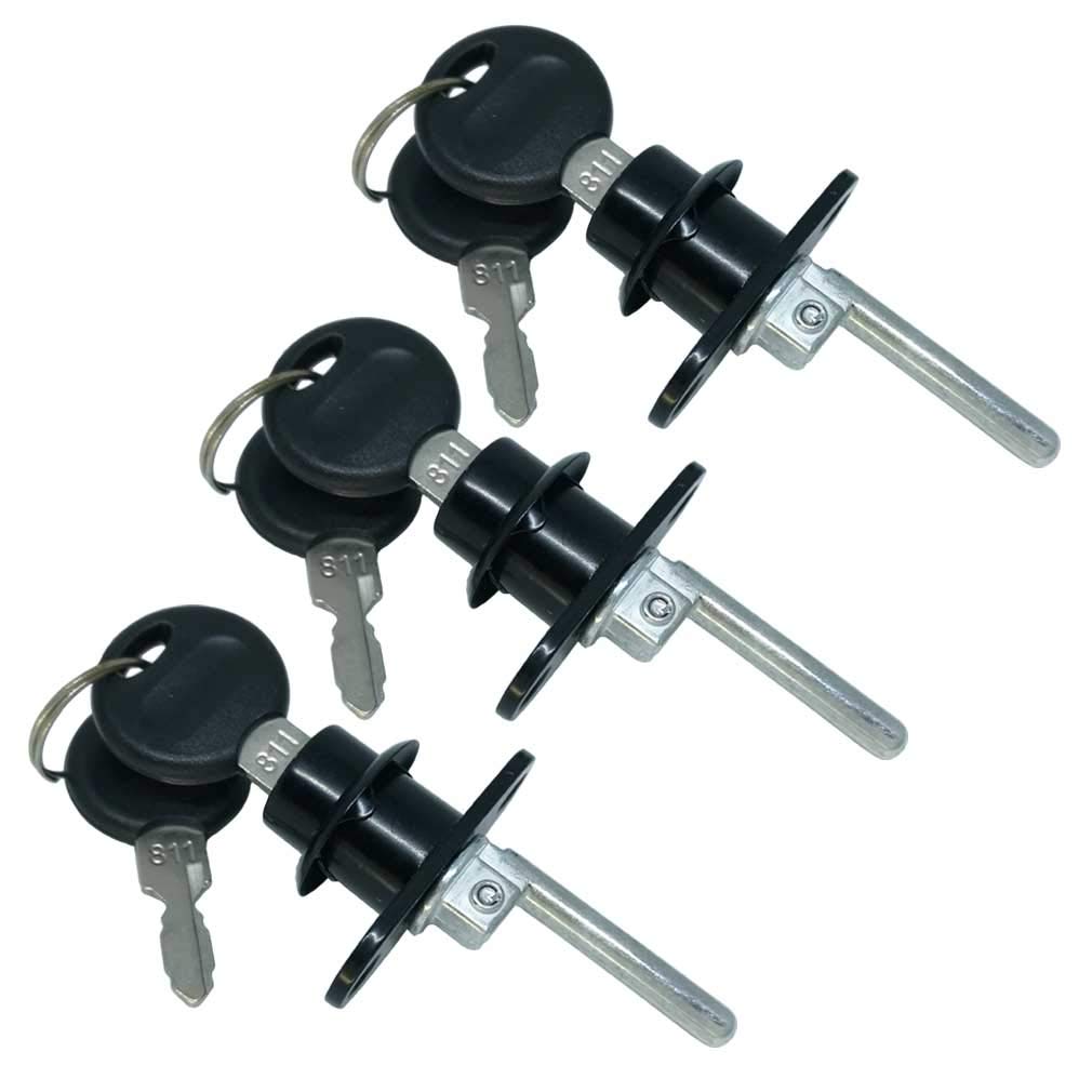 3 Pack 16mm Zinc Alloy File Cabinet Lock - Secure Drawers for Office, Computer Desk, Writing Table & Bookcase - Ideal for Home & Office Organization