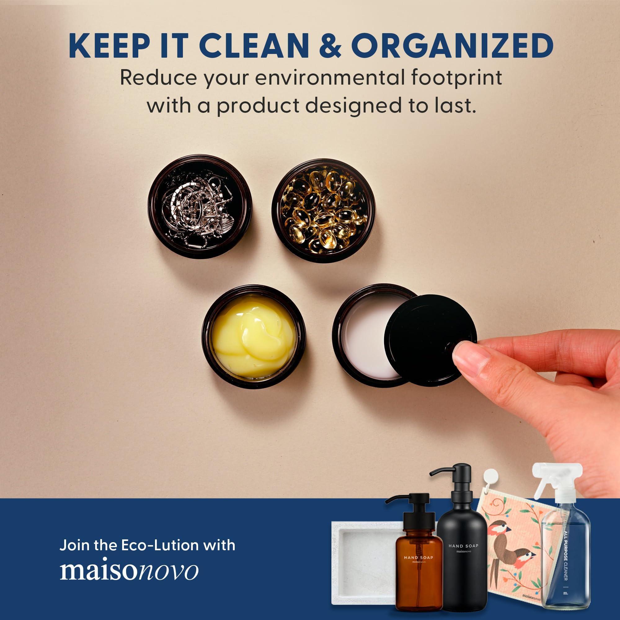 MaisoNovo TSA Approved Leak Proof Travel Bottles for Toiletries - 4 Pack Refillable Travel Size Containers with Waterproof Toiletry Bag | Perfect for Airplane Carry-on, Vacation & Gym Essentials