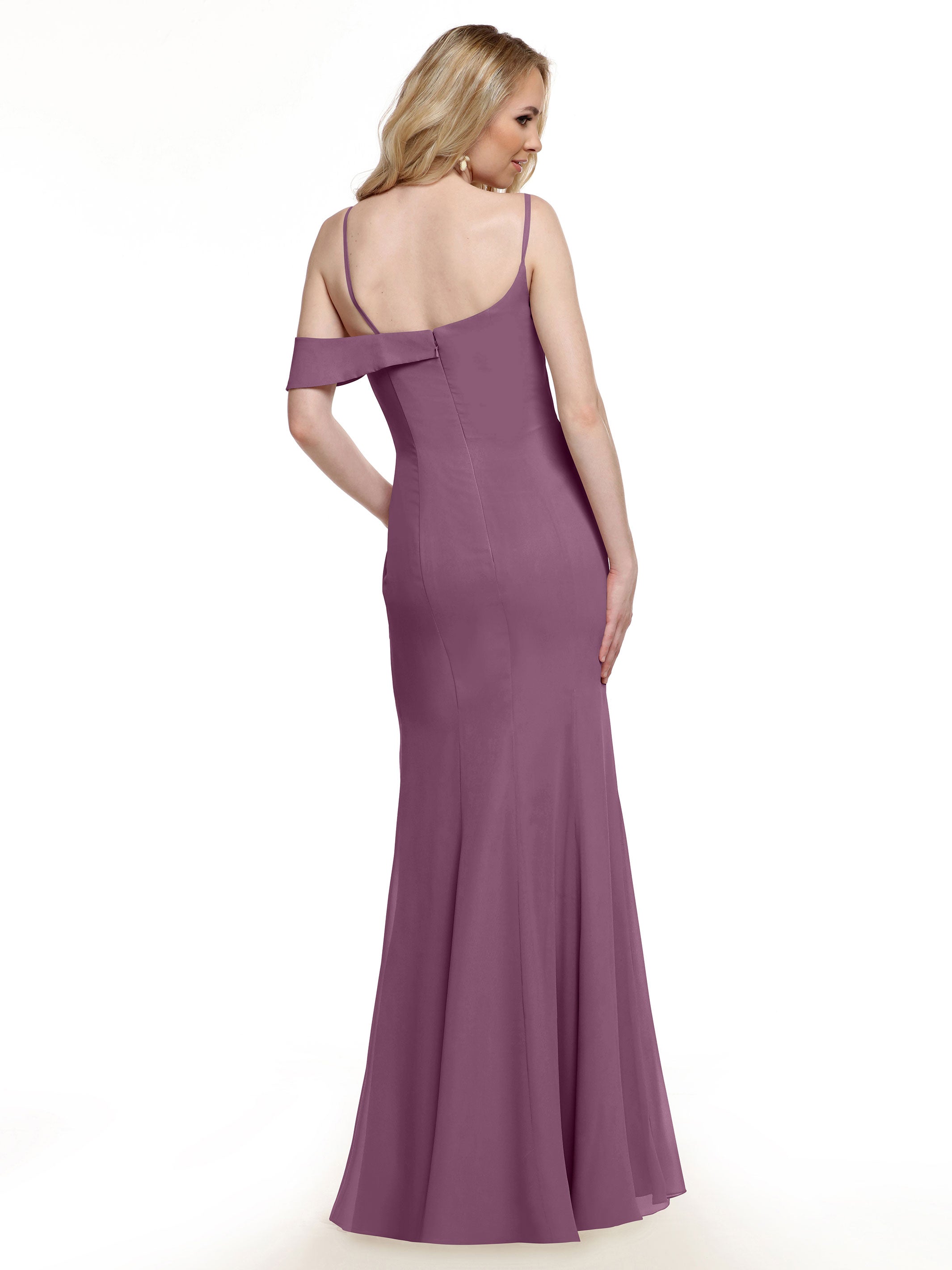 Elegant One Shoulder Fit and Flare Chiffon Bridesmaid Dress 80153 - Perfect for Weddings, Proms & Formal Events
