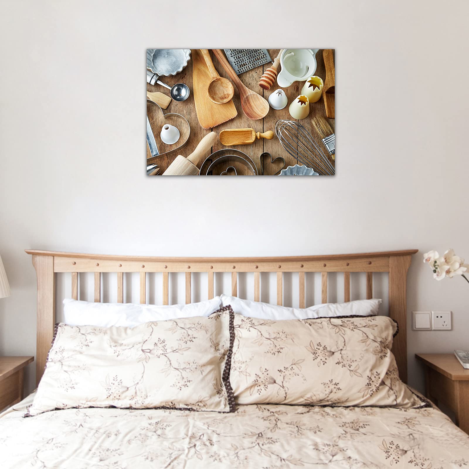 Modern Kitchen Wall Art Decor - 28x40 Inches Canvas Painting for Dining Room & Home - Perfect for Farmhouse, Rustic & Contemporary Kitchens