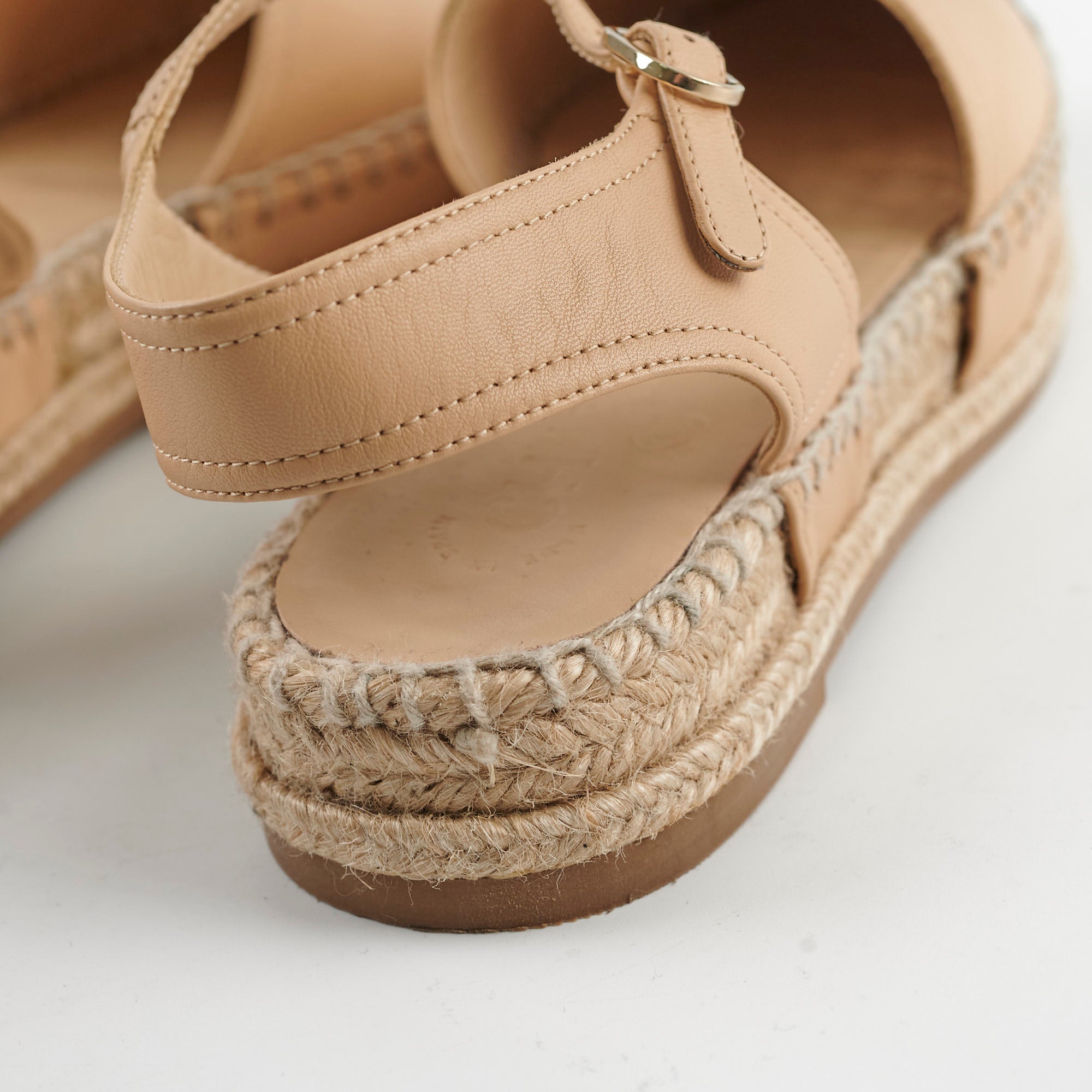 Chanel Beige & Black Open-Toe Espadrilles Flats - Size 36 | Comfortable Summer Sandals for Beach, Vacation & Casual Outings