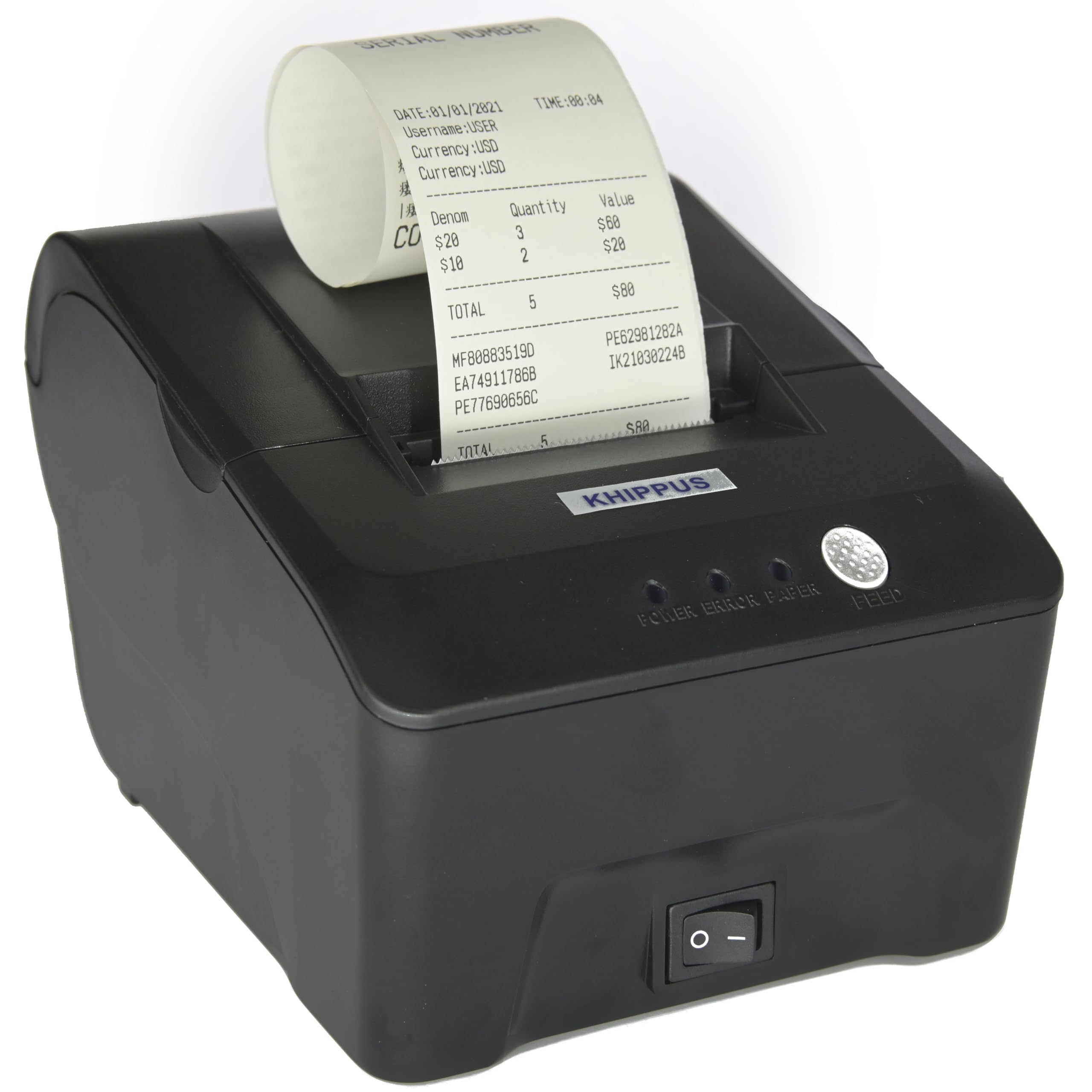 Professional KHIPPUS Bill Counter for Pro Series 5500 & 6500 Printers - High-Speed Money Counting Machine for Banks, Retail Stores & Cash Offices