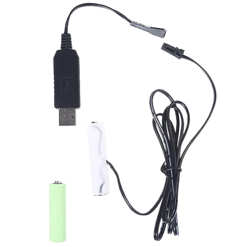 AA to 4AA Battery Eliminator USB Power Supply Cable - Replace 1-4pcs 1.5V AA Batteries for Clock, Electric Holiday Lights, Fan & LED - Perfect for Home Decor, Christmas Decorations & Small Electronics