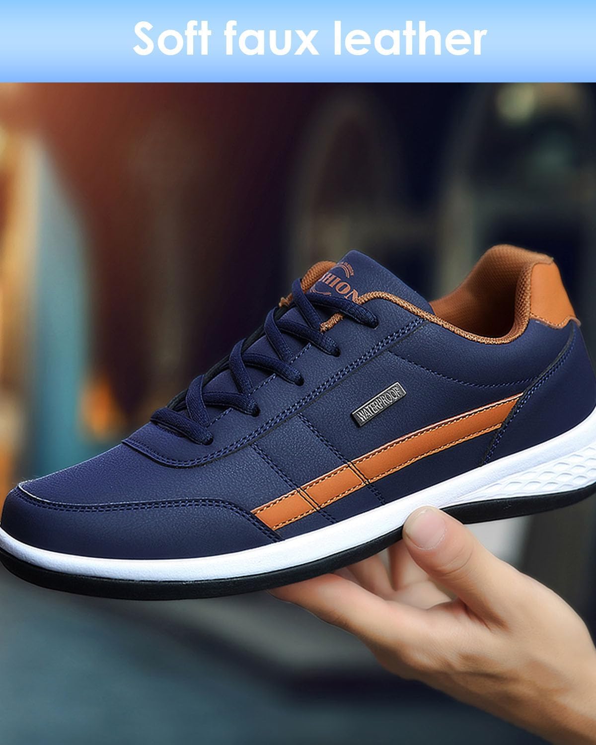 Men's All-Season Comfortable Non-Slip Jogging Shoes for Outdoor Walking, Park, Gym & Workout - Breathable Lace-Up Sneakers for Running, Training & Daily Wear