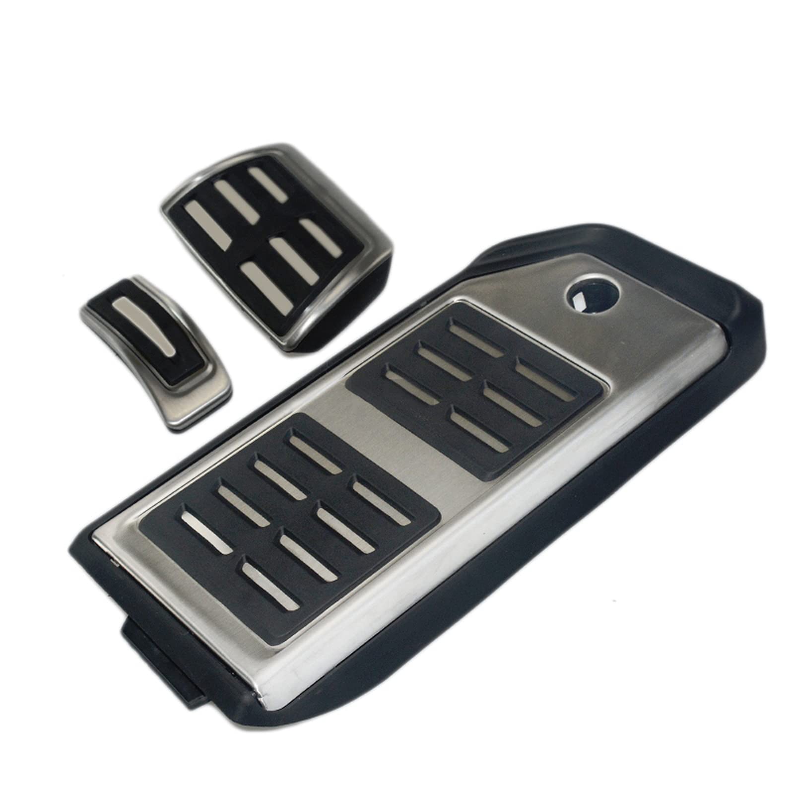 Audi Q7 SQ7 Q8 2016-2019 Aluminum Fuel Brake Foot Rest Pedal Covers - Non-Slip Accelerator & Brake Pedal Pads - Car Interior Styling Accessories for Driving Comfort & Safety
