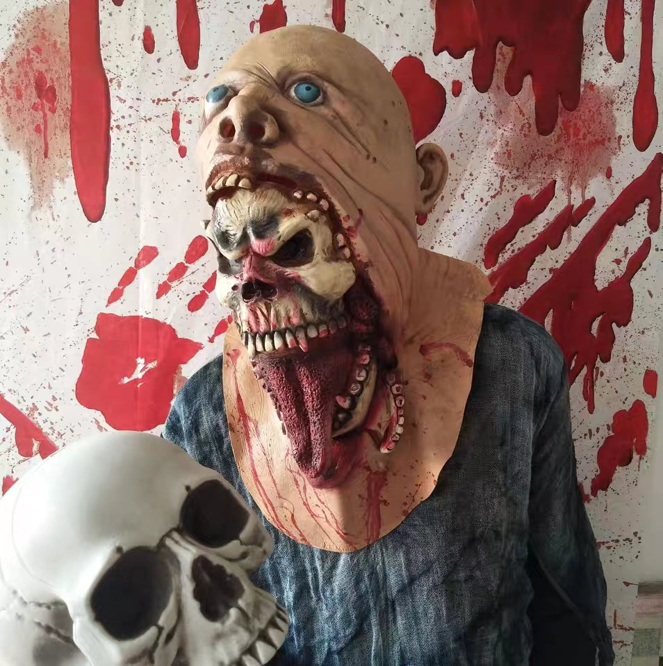 Scary Halloween Ghost Mask for Adults - Realistic & Spooky Costume Accessory for Parties & Haunted Houses