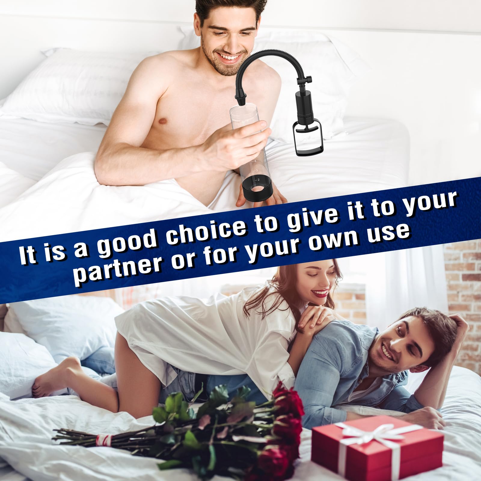 Premium Penis Pump for Men - 9 Piece Vacuum Enlargement Kit with Masturbation Cup, 3 Suction Sleeves, 3 Cock Rings & Lubricant - Stronger, Longer Lasting Erections - Perfect for Solo Play & Couples Intimacy