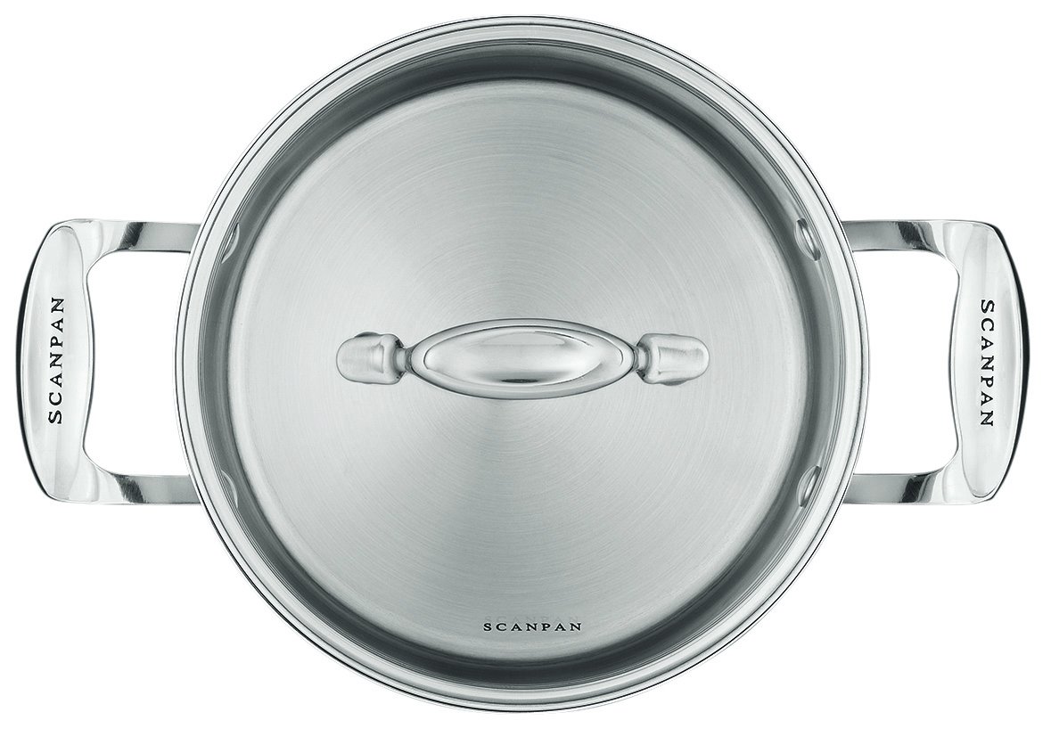 SCANPAN Impact 3.2L Dutch Oven with Lid - Premium Cast Aluminum Cookware for Braising, Stewing & Baking - Perfect for Soups, Casseroles & Bread Making