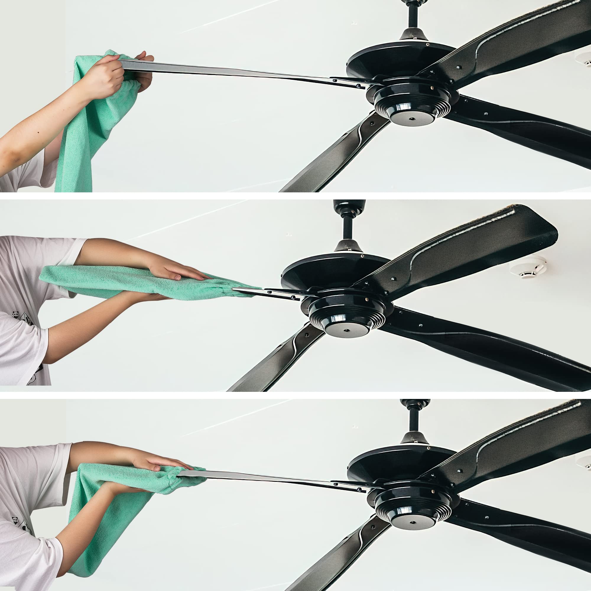 Hosrnovo 100% Microfiber Ceiling Fan Duster - Washable Fan Blade Cleaner for High Ceilings | Perfect for Living Room, Bedroom & Hard-to-Reach Fan Cleaning