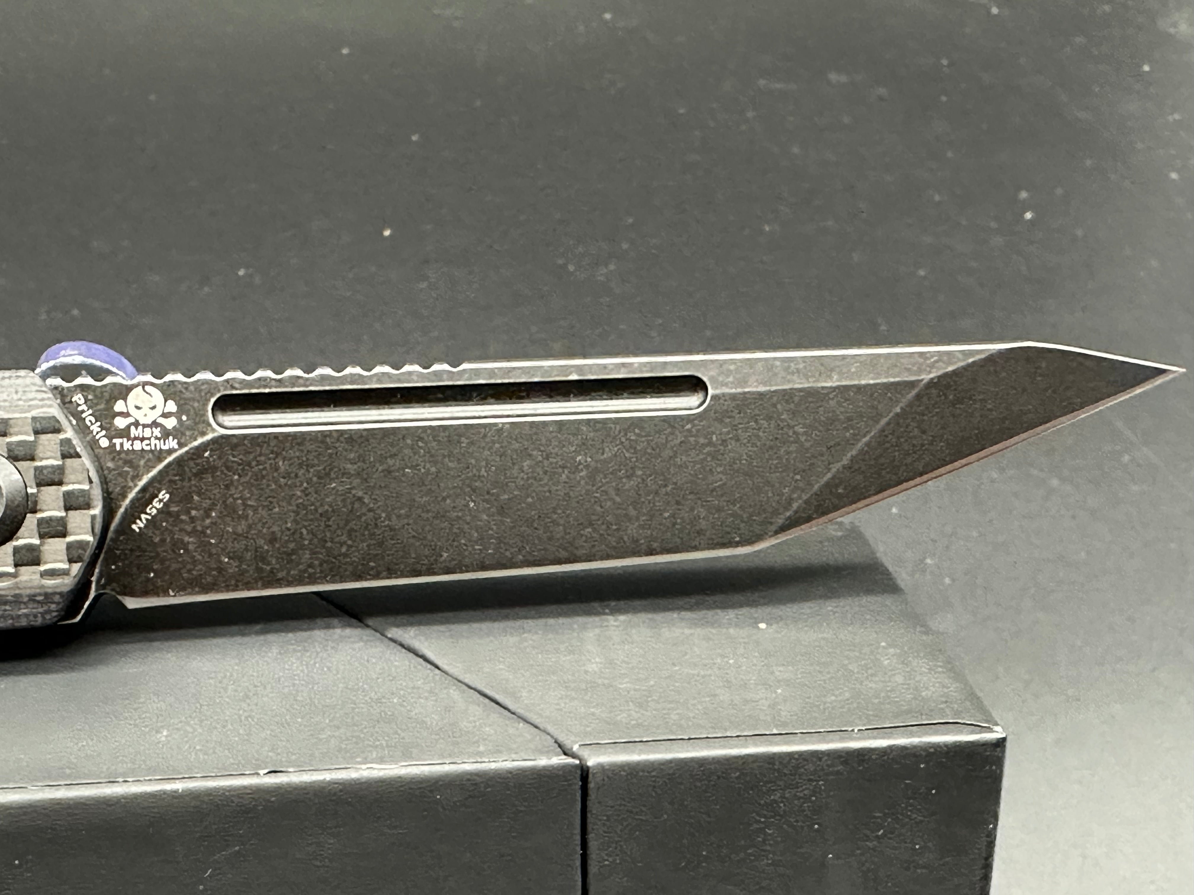 Kansept Prickle Liner Lock Folding Knife - Carbon Fiber Handle EDC Pocket Knife for Outdoor Camping, Hiking & Everyday Carry