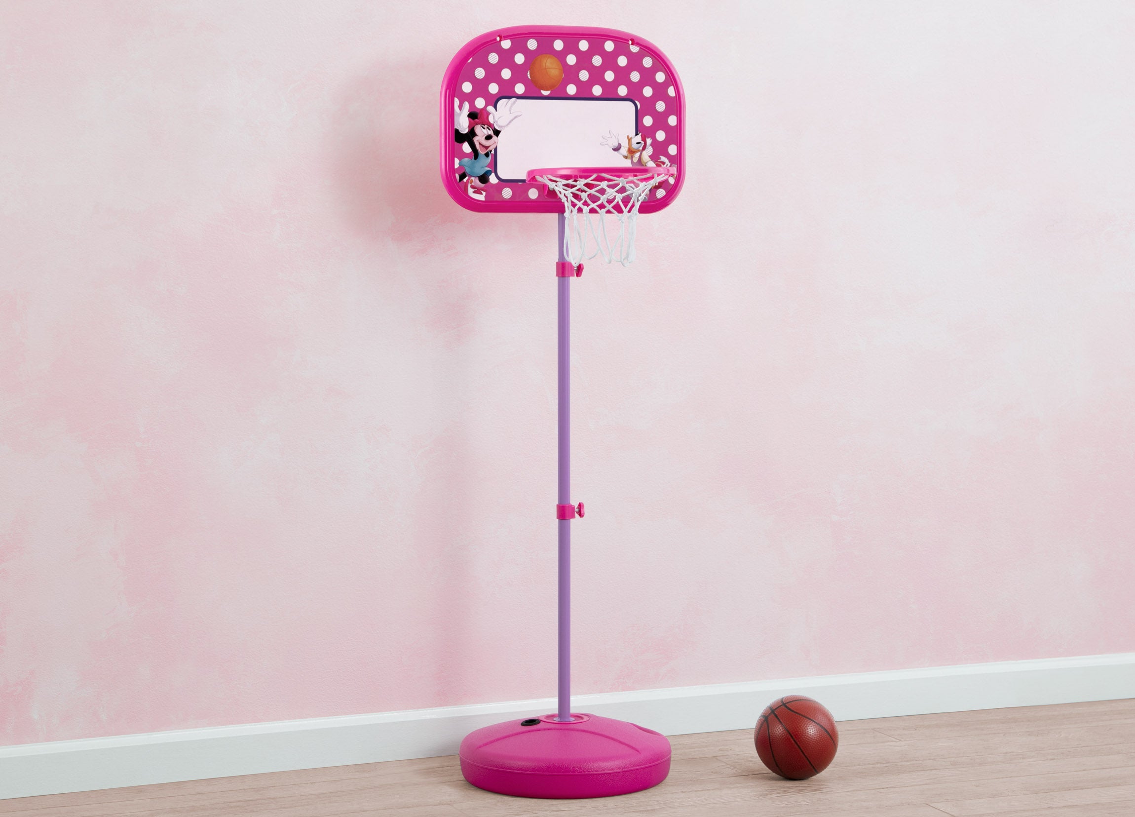 Minnie Mouse Basketball Hoop Set for Kids - Adjustable Height Indoor/Outdoor Toy for Toddlers & Children - Perfect for Birthday Gifts, Playroom & Backyard Fun