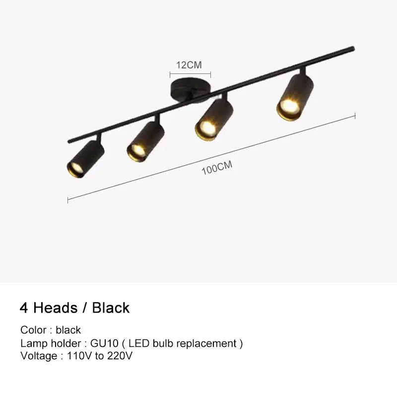 Surface Mounted Minimalist Modern Track LED Lighting - Energy Efficient Dimmable Lights for Home, Office, and Retail Spaces
