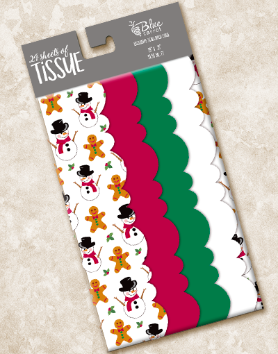 Festive Holiday Friends Scalloped Tissue Paper - Decorative Gift Wrapping & Party Decor for Christmas, Birthdays, and Special Occasions